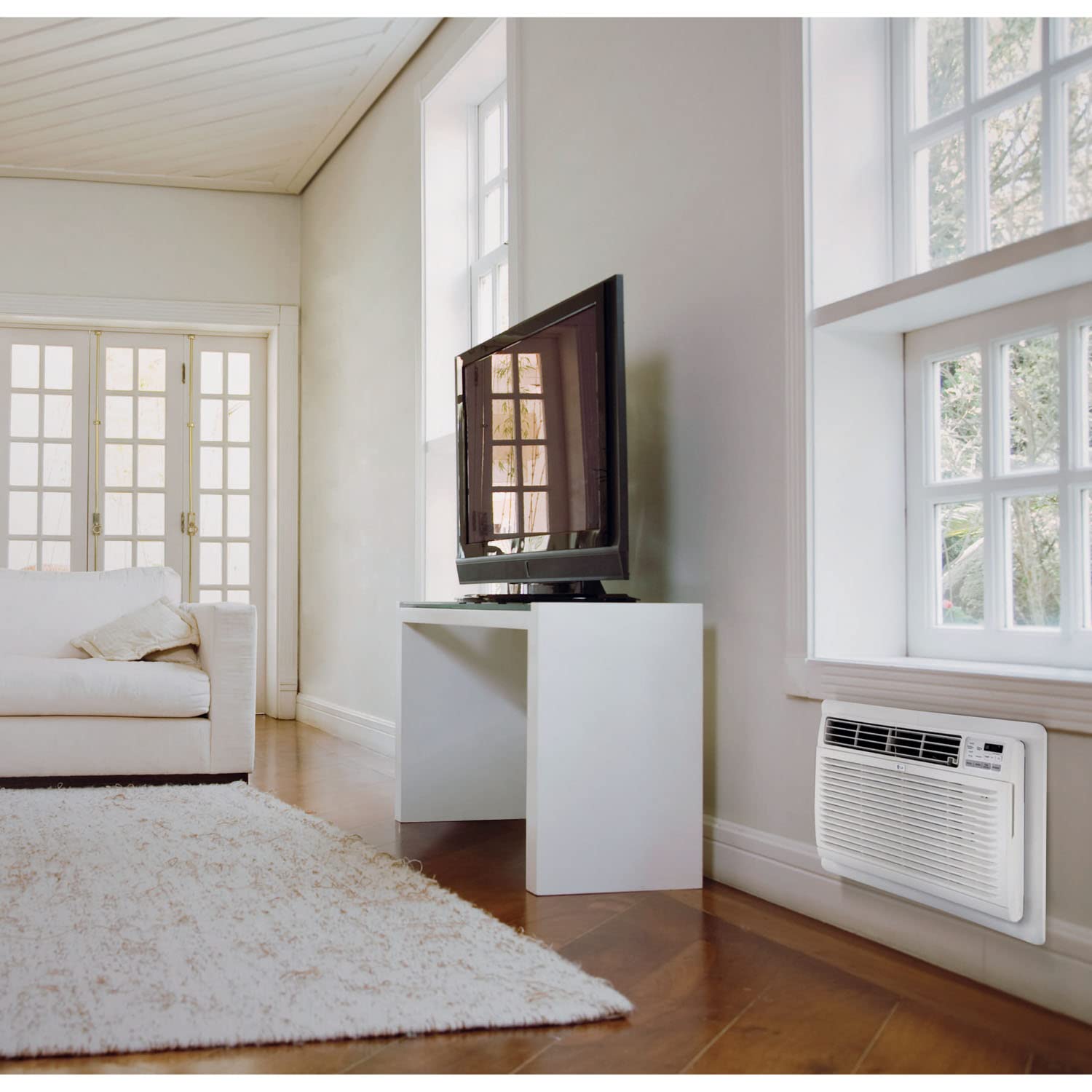 Lg 7,800 Btu Through The Wall Air Conditioner, 115V, Ac Wall Unit For Rooms Up To 330 Sq. Ft., Perfect For Bedroom Or Office, Wa