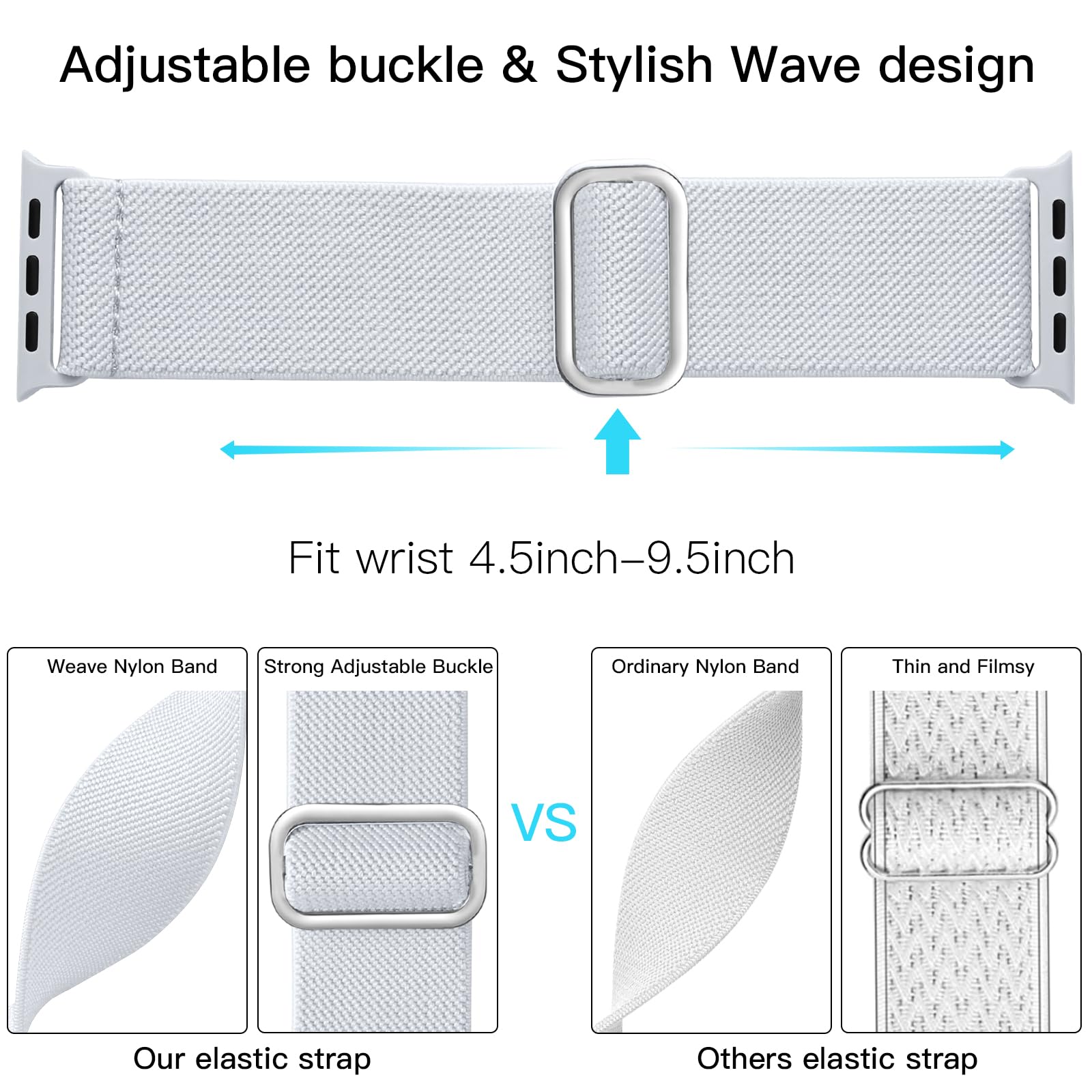 Lerobo Compatible With Apple Watch Band Ultra 2 Band 49Mm Series 10 9 8 45Mm 46Mm 44Mm Se 42Mm For Men Women Stretchy Braided So