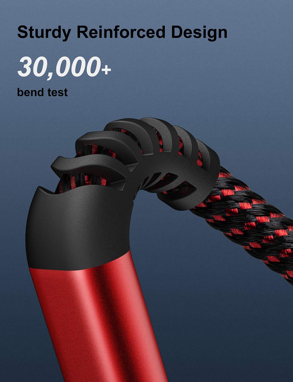 3 Pack 3 Ft Lightning Cable Certified Iphone Charger Cable Red Nylon Braided Fast Charging Cord Compatible With Iphone 13/12/11/