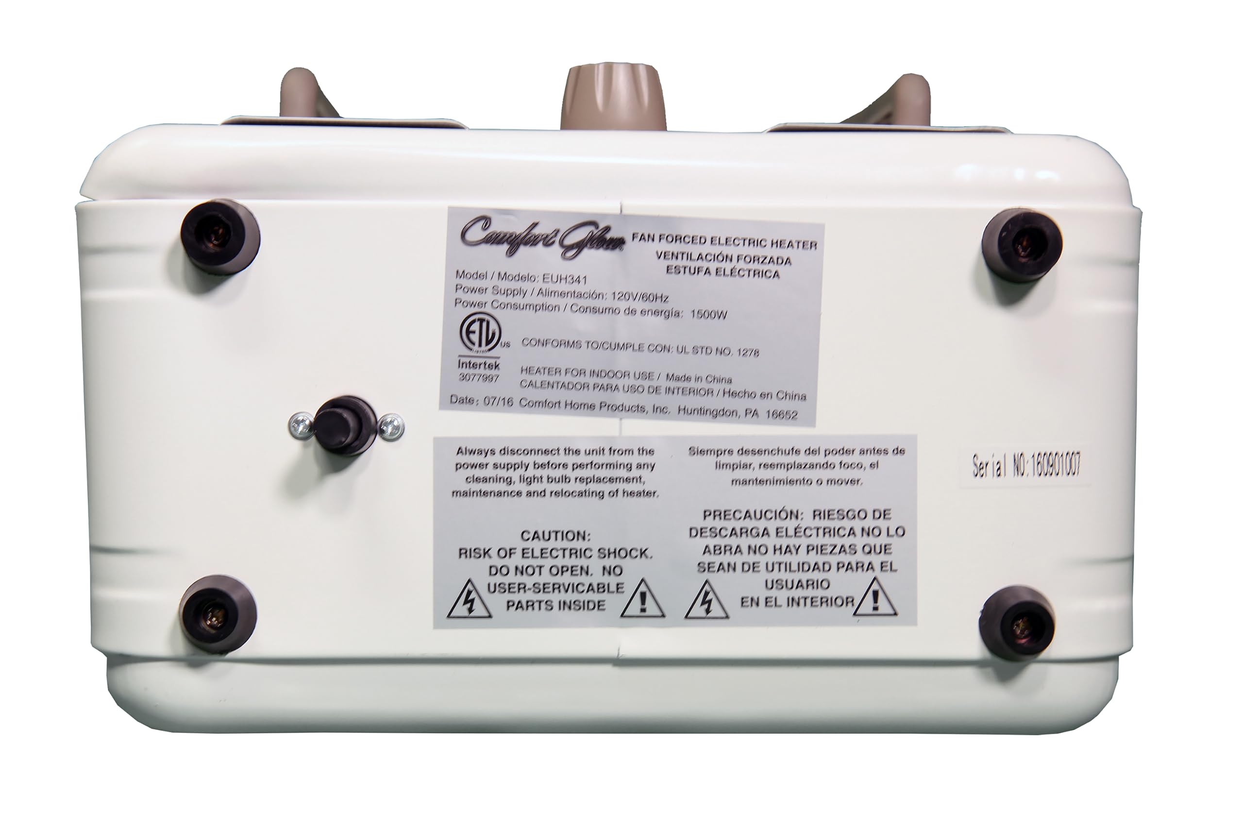 Comfort Glow Euh341 Milkhouse Style Electric Heater 5,200 Btu, White, Length: 7In, Width: 10.25In, Height: 15.5In