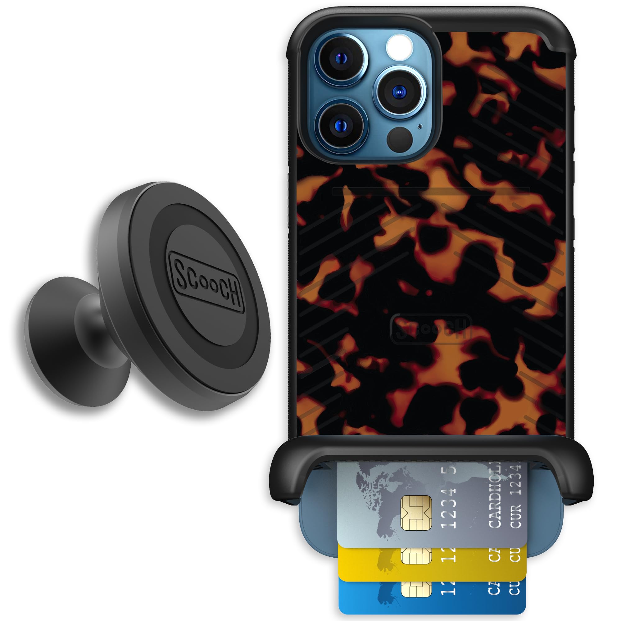 Scooch for iPhone 12 Pro Max Case with Card Holder, Wingmate Wallet Case with Hidden Card Slot and RFID Protection, Starter Bund