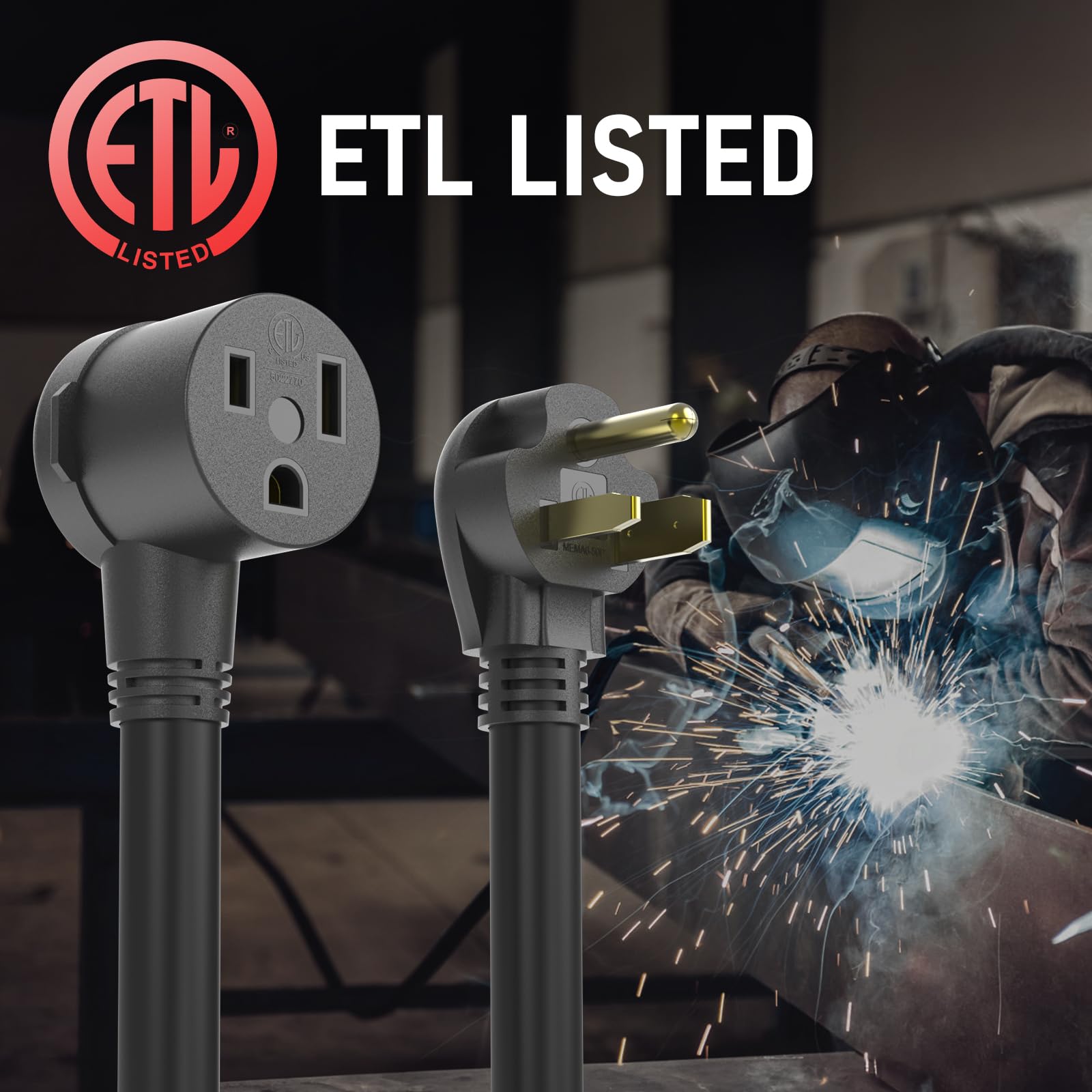 Yeswelder 20Ft 250 Volt Welder Extension Cord 8 Awg Power Extension For Welding Machines