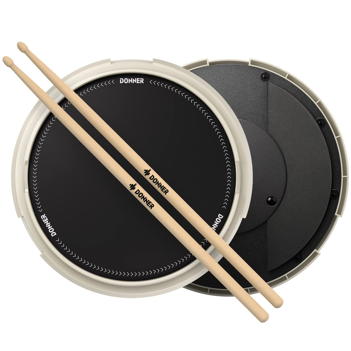 Drum Practice Pad, Donner Drummer Practice Pad - Quiet Drum Pad With Removable Snare Simulation Built-In 800 Steel Balls, Drum S