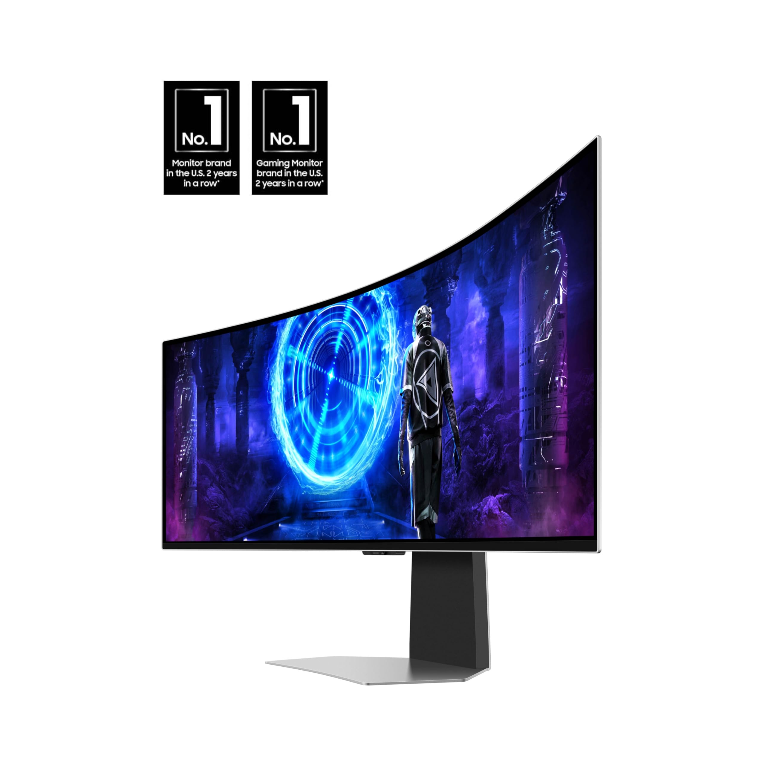 Samsung 49 Inch Odyssey G9 (G95Sd) Series Qd Oled G Sync Compatible Curved Gaming Monitor, 240Hz, 0.03Ms, Dual Qhd, Glare Free,