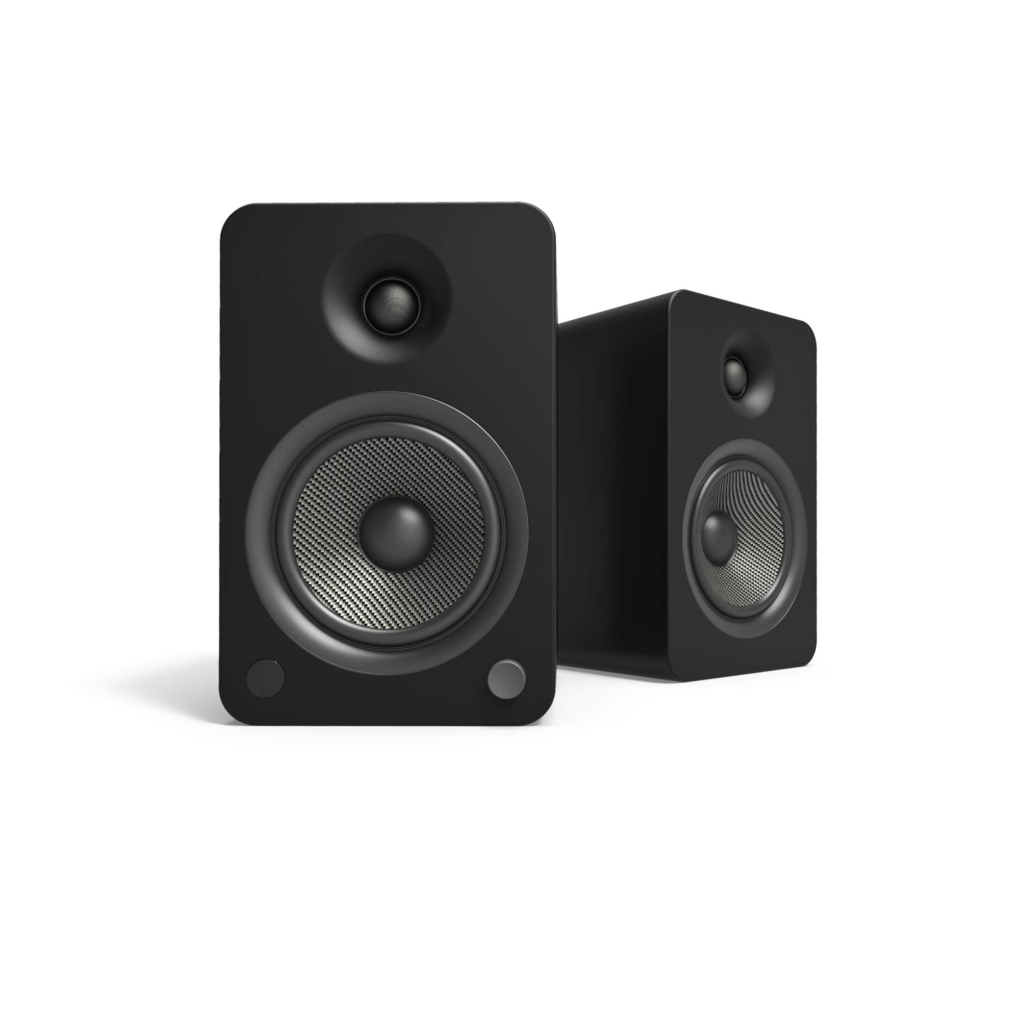 Kanto Yu6Mb Powered Bookshelf Speakers With Bluetooth And Phono Preamp | Pair | Matte Black