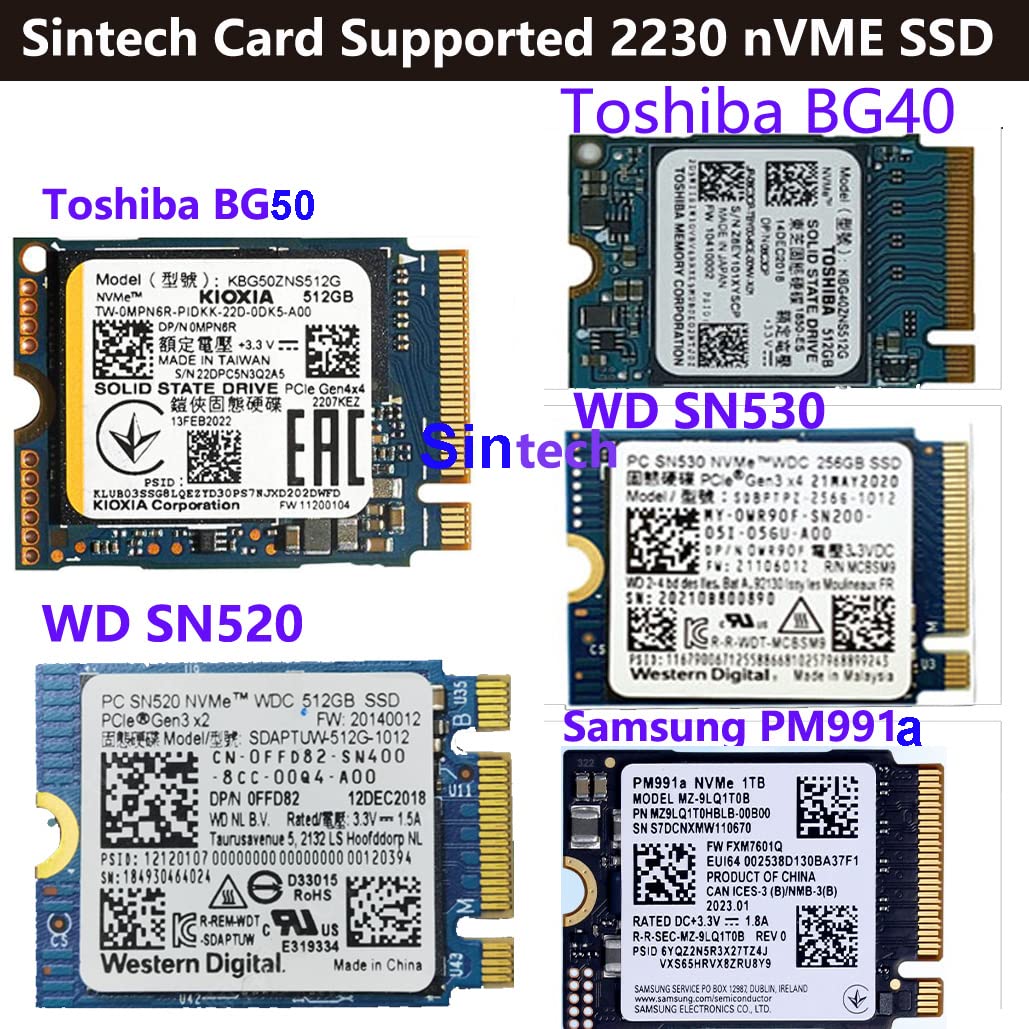 Sintech Diy Cfexpress Type B Card,Cfe Card To M.2 Nvme Ssd,Compatible With Nikon Z6 Z7 Z9 D6 D850,Canon R3 R5C