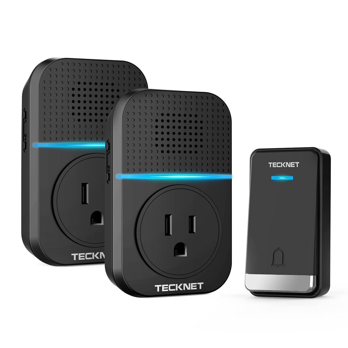 Tecknet Wireless Doorbell, Self-Powered Doorbell, 0-110Db Plug-Through Wireless Doorbell Ringer For Homes Classroom, Ip66 Waterp