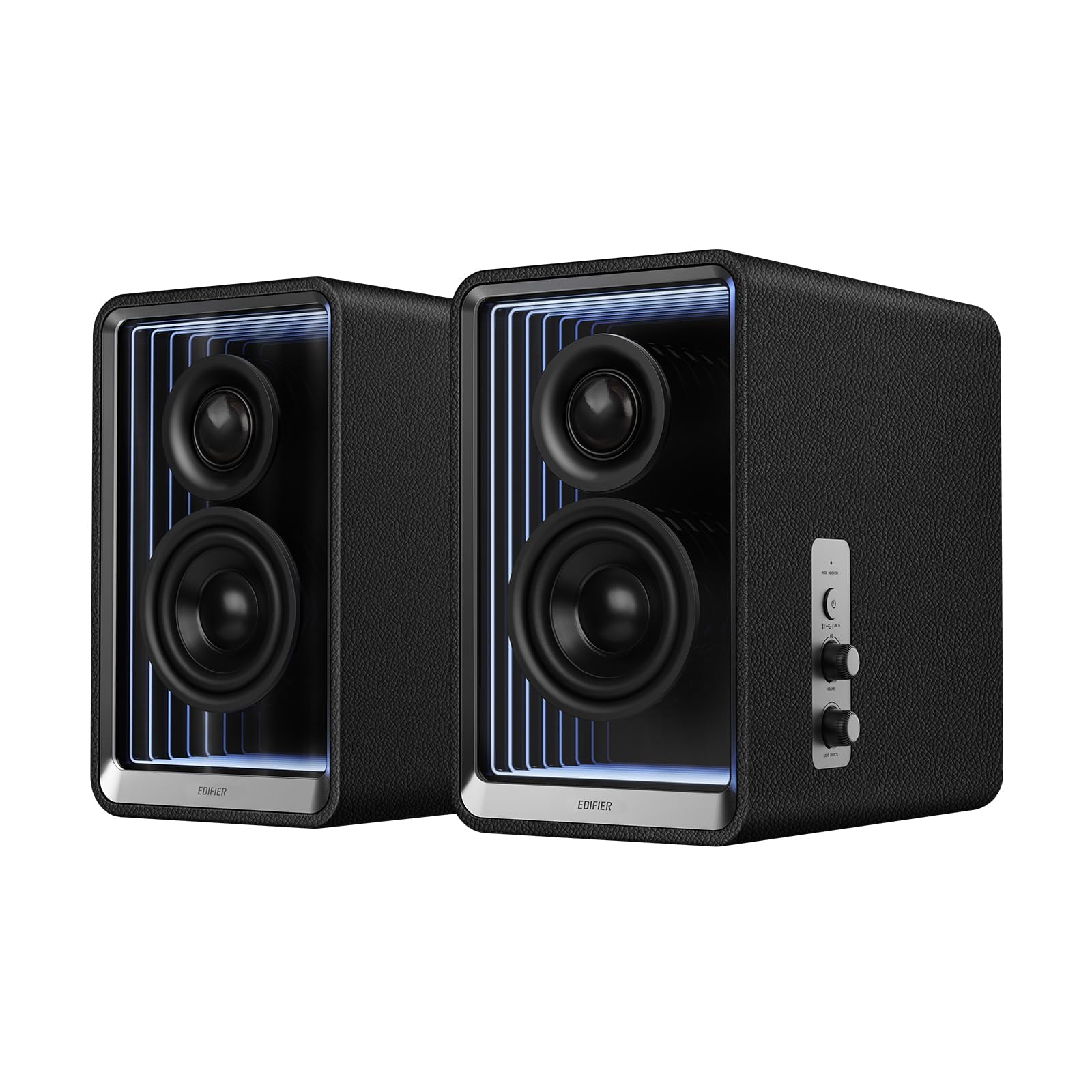 Edifier QR65 Desktop Active Monitor with 2.75 Long-Throw Aluminum Diaphragm mid-Low Drivers, Hi-Res Audio, Brilliant Light Effec