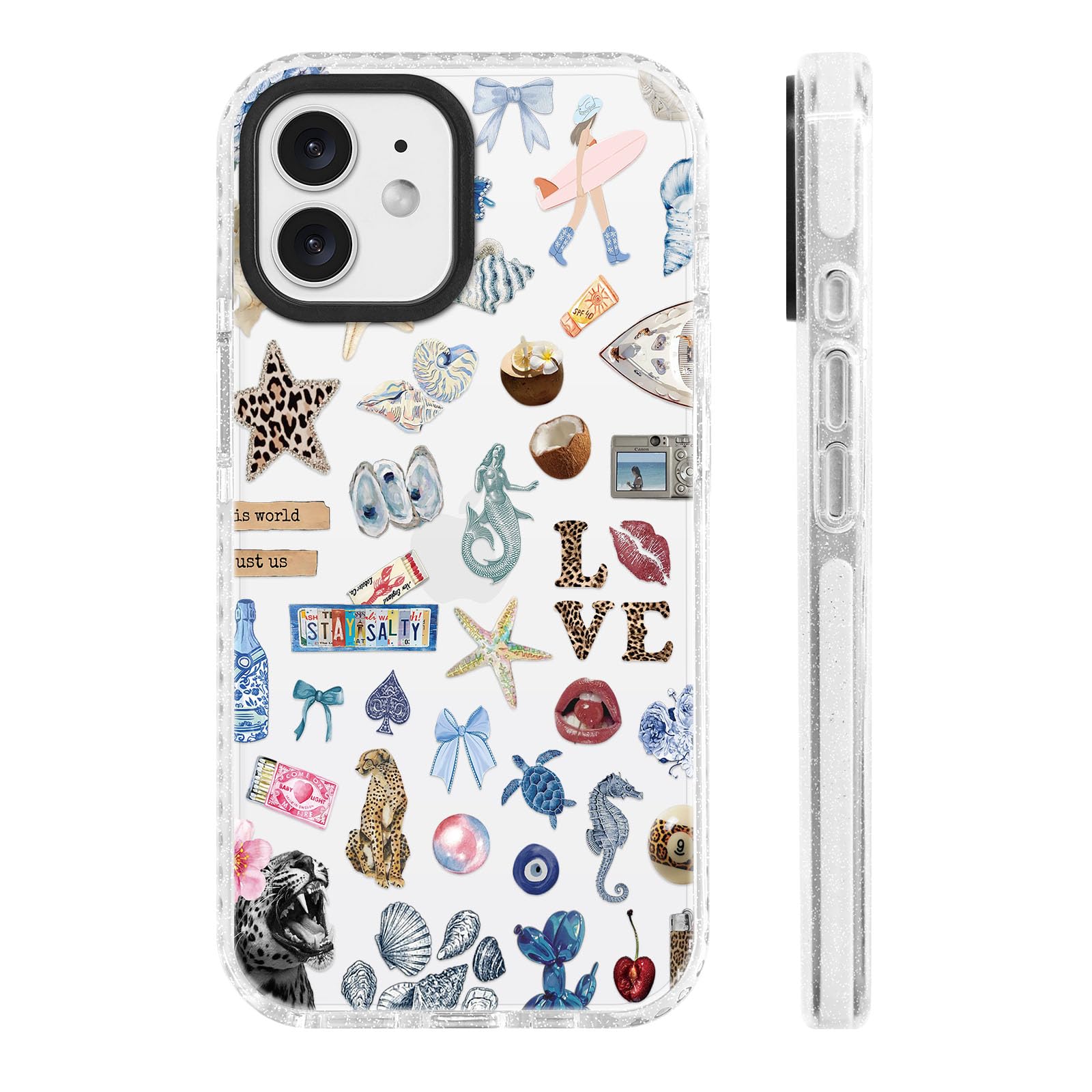 ChiCs-Flaura for iPhone 12 & iPhone 12 Pro Case [Military-Grade Drop Protection/Stylish Soft TPU Protective/Camera Protection/fo