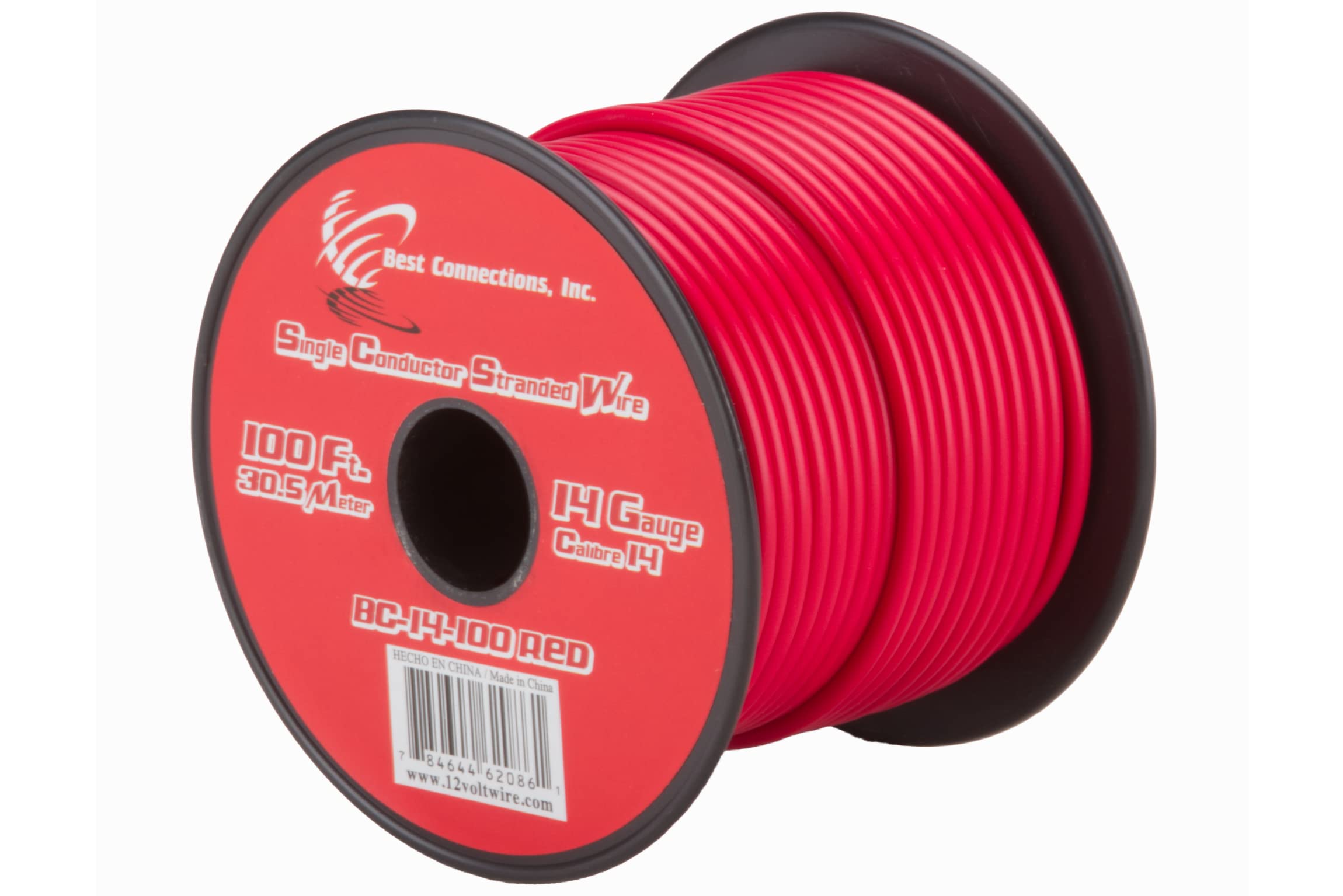 Audiopipe AP-14-100 14 Gauge 100 ft Car Audio Remote Wire Copper Clad Aluminum Red