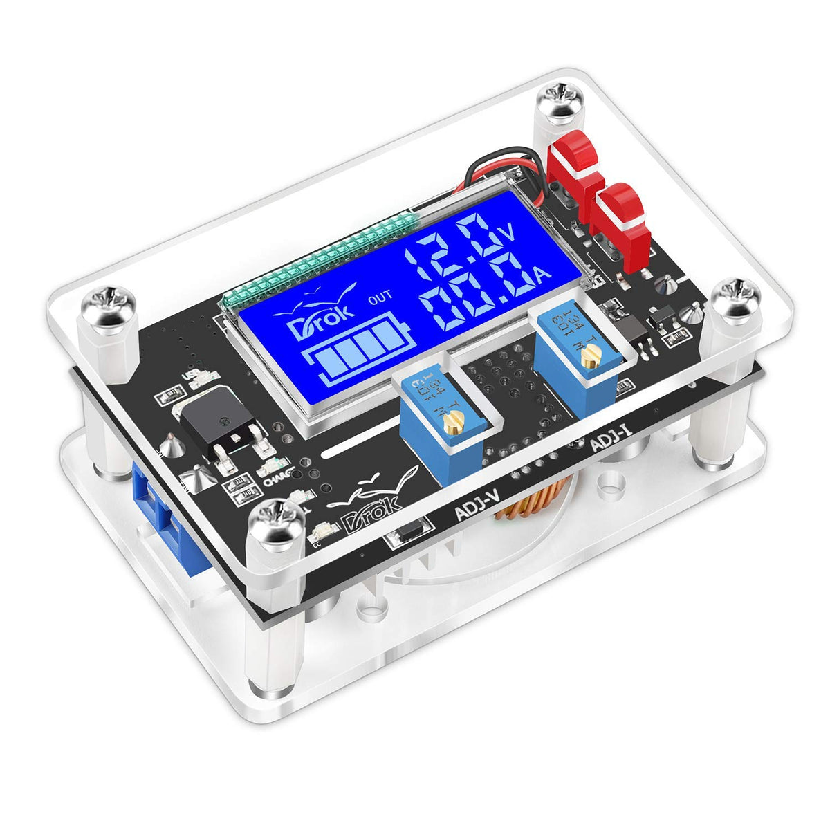 Drok Buck Boost Voltage Regulator, Drok Dc 6 30V To Dc 0.5 30V 5V 12V 24V Adjustable Voltage Converter, 4A 60W Power Supply Step