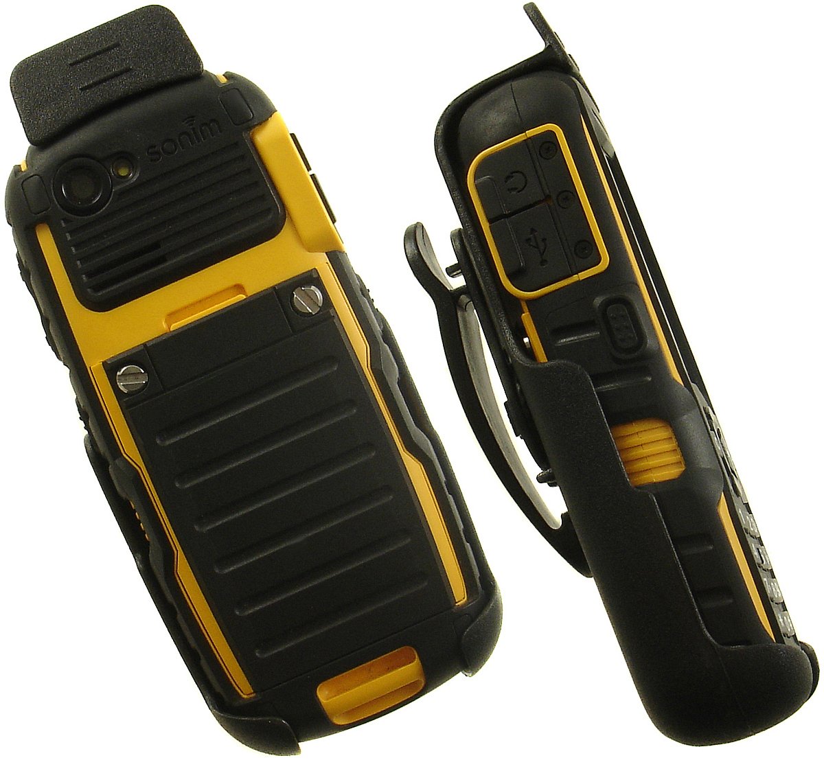 NAKEDCELLPHONES New Black Spring Clip Belt Holster Rotating CASE for Sprint SONIM XP Strike XP3410, TELUS/AT&T Bolt XP5560, Bel