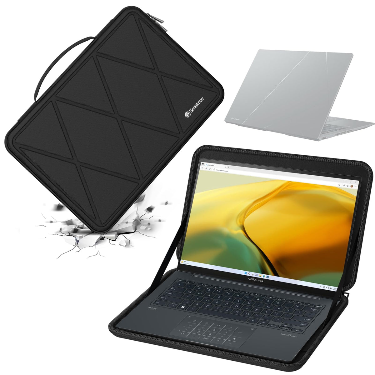 Smatree Hard EVA Protective Sleeve for 14 inch ASUS Vivobook S 14/Vivobook S 14 OLED/Vivobook 14 Flip, Zenbook 14/14X OLED, Zenbook 14X OLED Space Edition, ExpertBook CX54 Chromebook Plus (X8043)