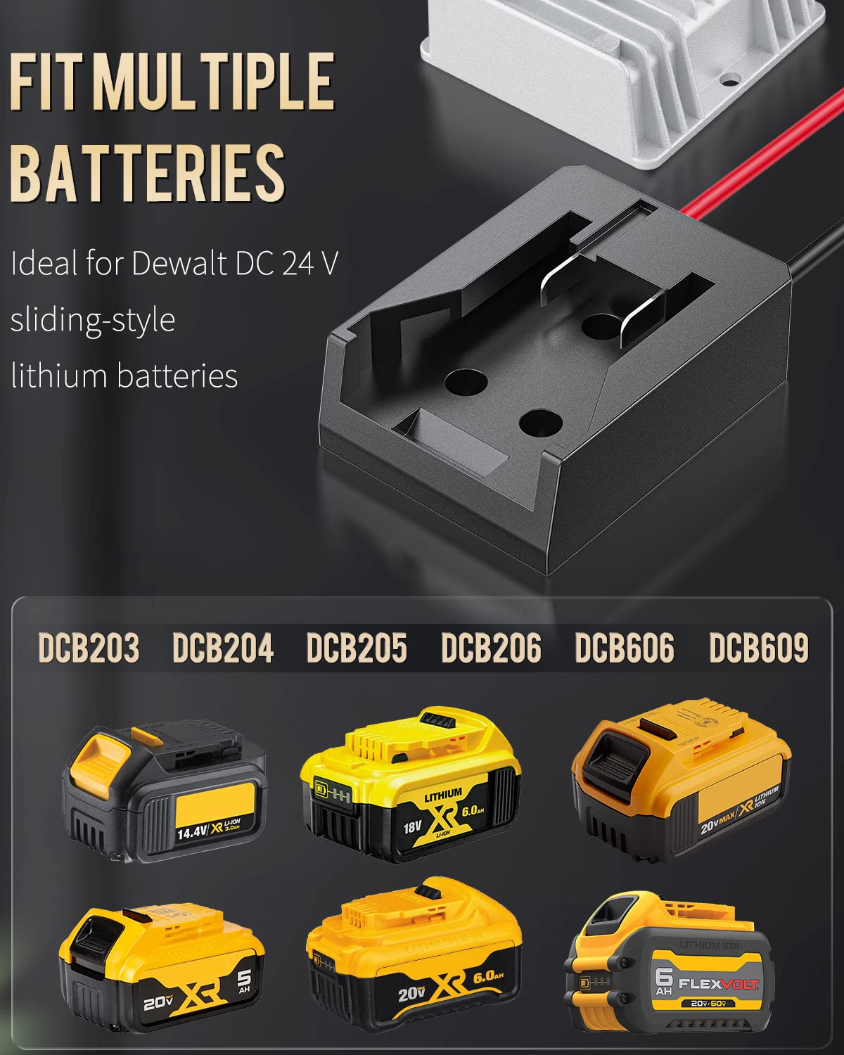 Vibit 20V To 12V Step Down Converter For Dewalt Battery, Dc Power Adapter, Voltage Reducer Transformer 180 W Buck Converter Regu