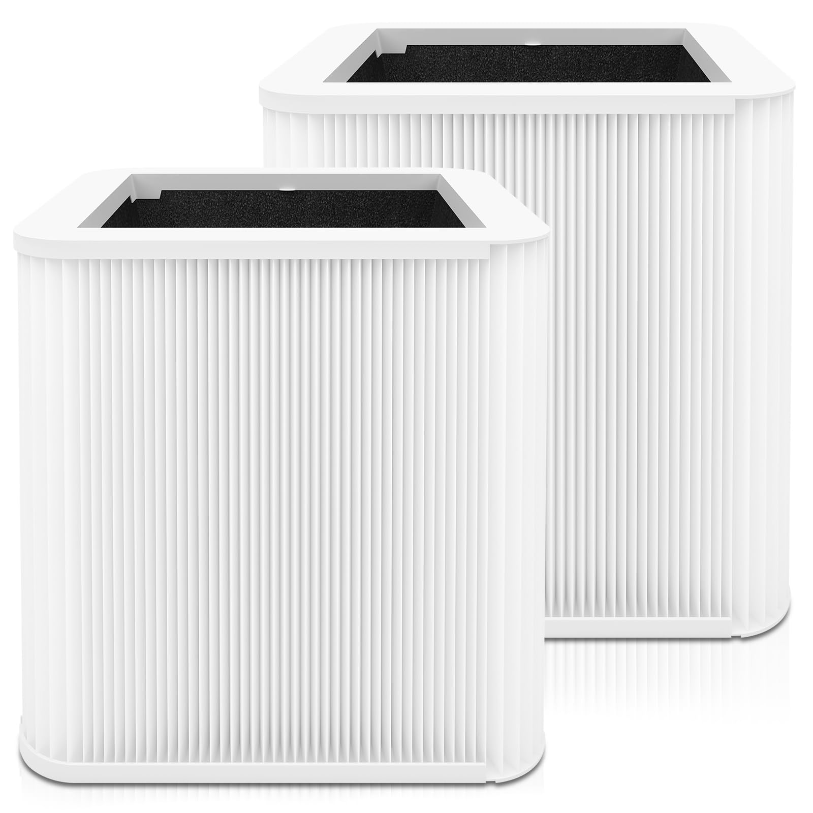Musslan 2 Pack 211+ Filter Replacement Compatible With 211+ Air Purifier, 2 Stage Filtration System Of H13 True Hepa Filter & Ac