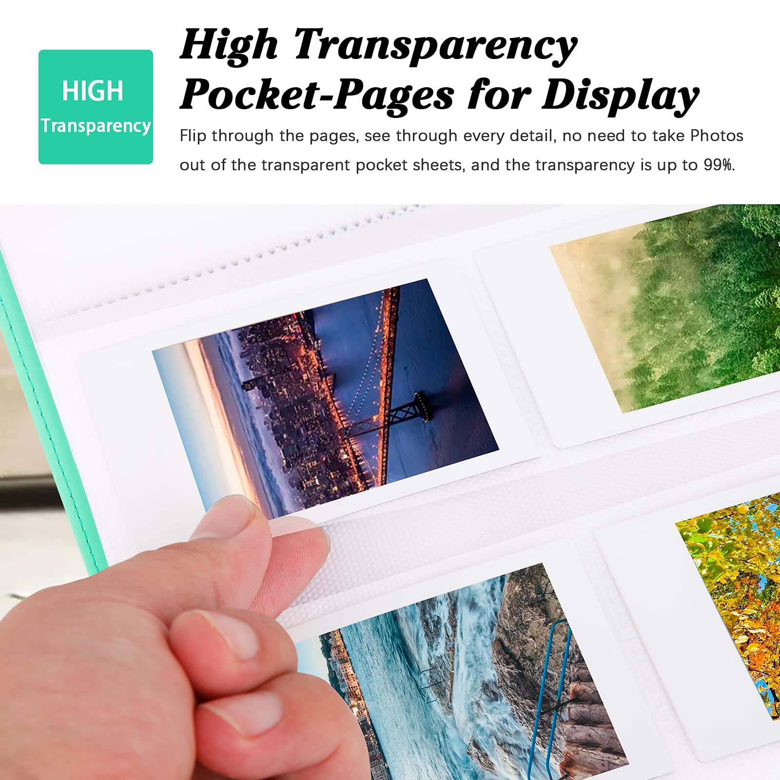 256 Photos Album For Fujifilm Instax Mini Camera, Polaroid 2�X3� Zink Pictures, 2X3 Photo Album Book For Fujifilm Instax Mini 11 12 9 90 70 40 8 Instant Camera, For Instax Mini Instant Film (Green)