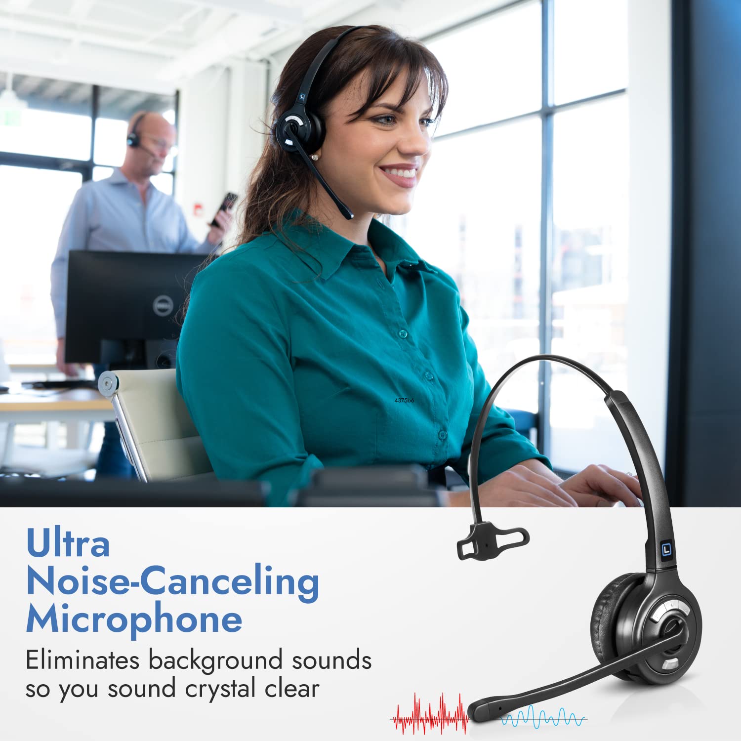 Leitner Lh370 3 In 1 Wireless Office Headset With Mic   Computer, Telephone, And Cell Phone Headset   5 Year Warranty   Single E