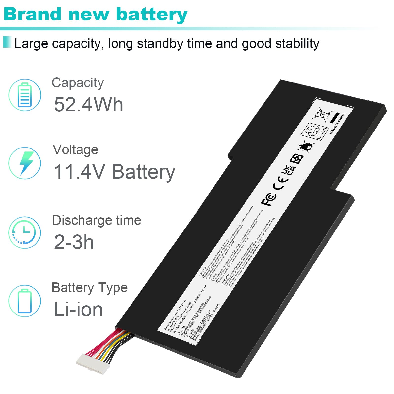 Bty M6K Laptop Battery For Msi Stealth Pro Gf63 Gf65 Gf75 Gs63Vr Gs73Vr 7Rg 7Rg 005 Thin 8Rb 8Rc 8Rd 8Rd 031Th 8Rc 8Rf 8Sc 8Rx 9
