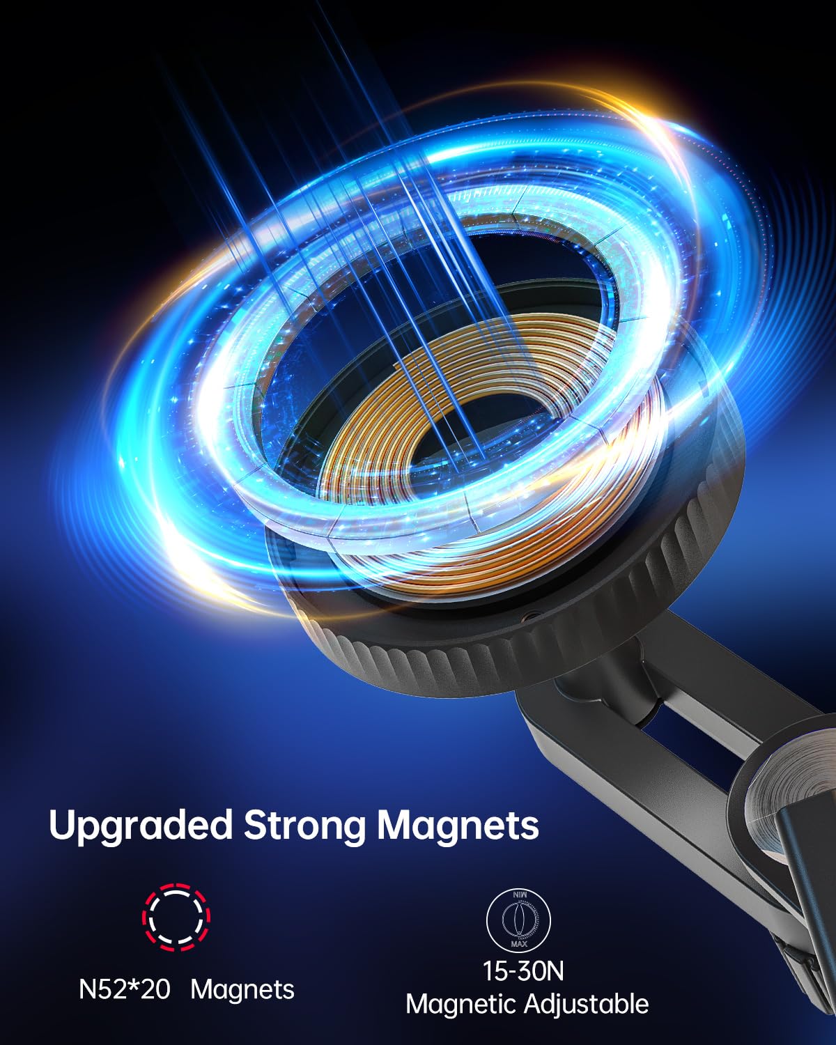 Aihiwvol For Tesla Phone Mount Magsafe, Strong Suction Power And No Glue Required For Screen, Magnetic Power Adjustable Tesla Ph