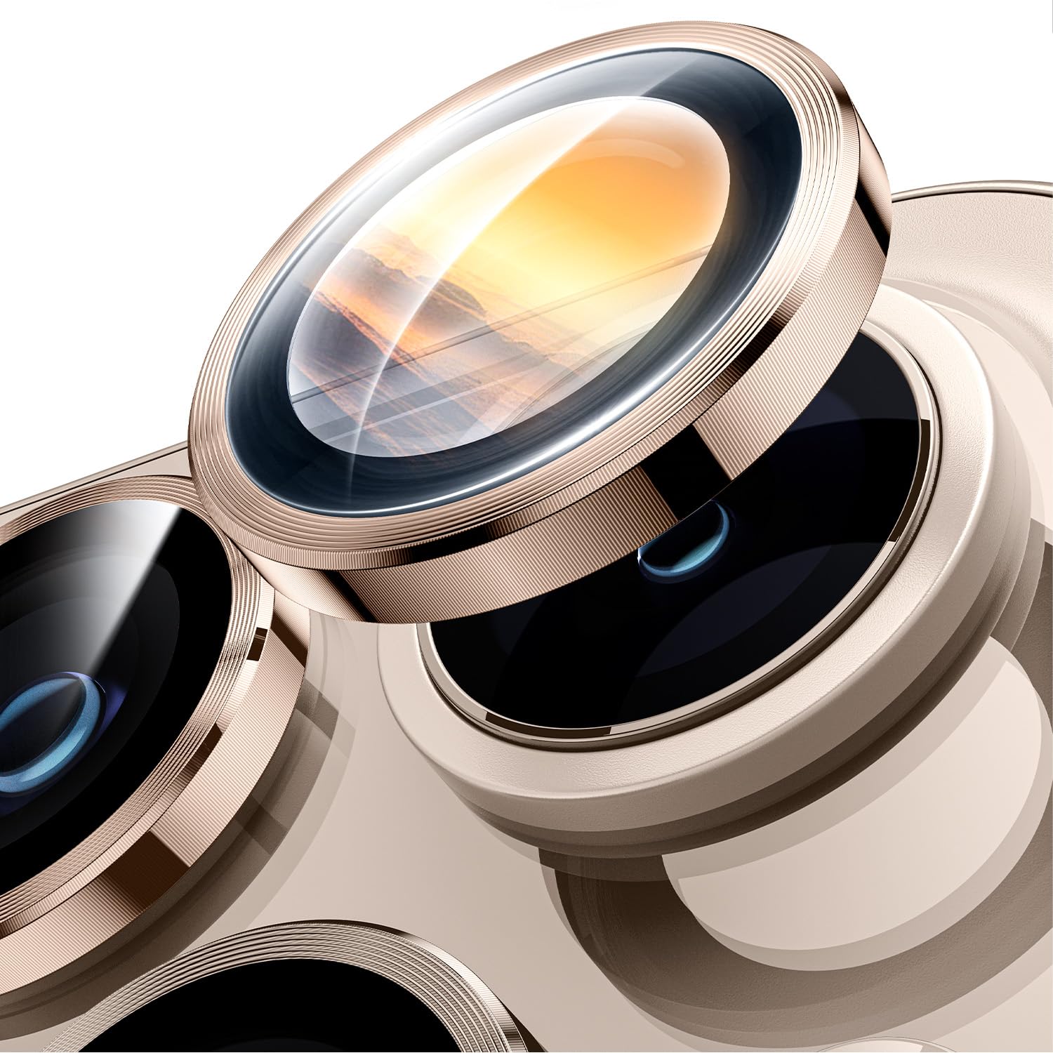 Hoerrye For Iphone 16 Pro / 16 Pro Max Camera Lens Protector   Case Friendly, Tempered Glass Screen Protector, Anti Scratch, Spa