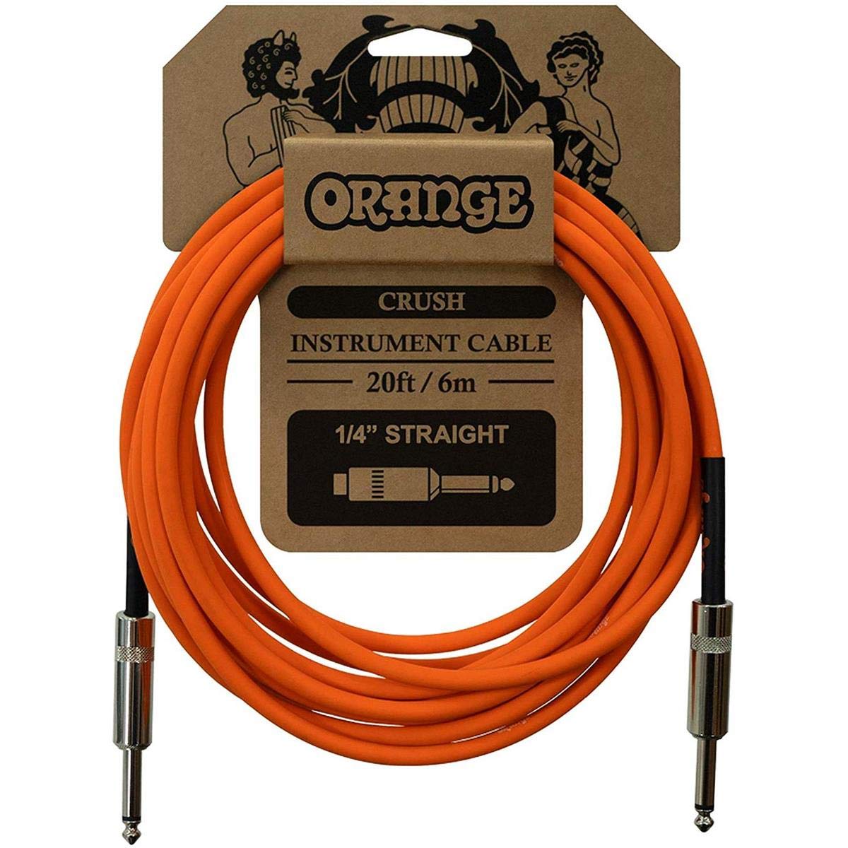 Orange Crush Instrument Cable 20Ft/6M 1/4' Straight Ca036 Guitar Cable