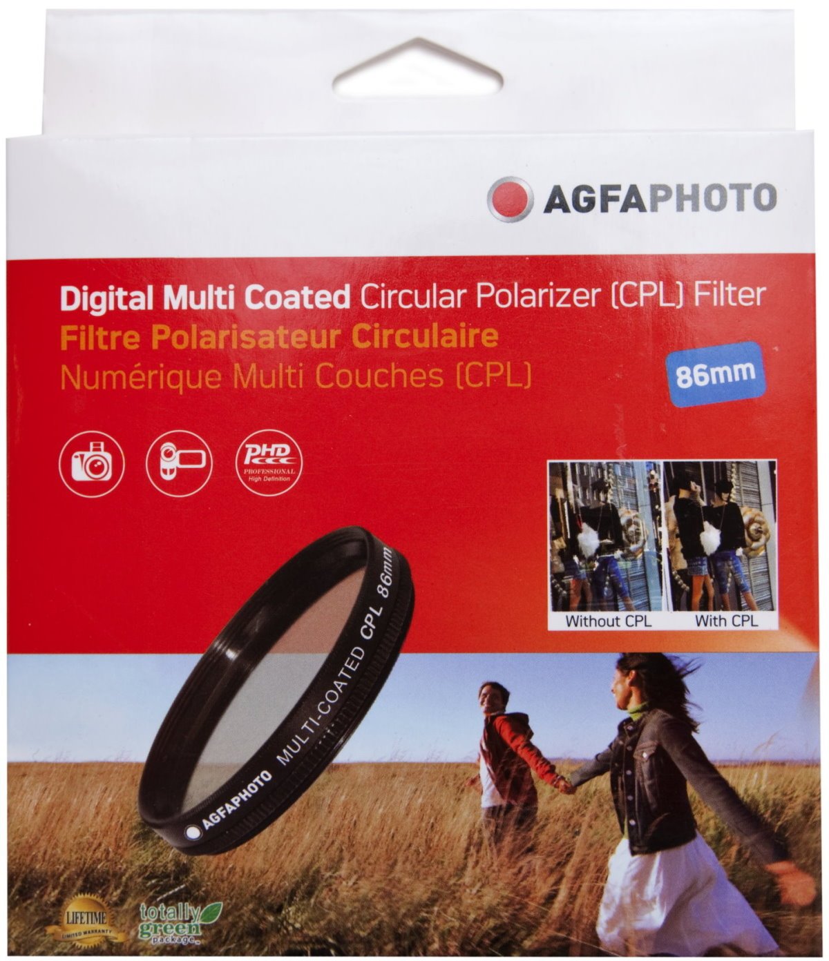 Agfa 86Mm Multi Coated Glass Circular Polarizing (Cpl) Filter