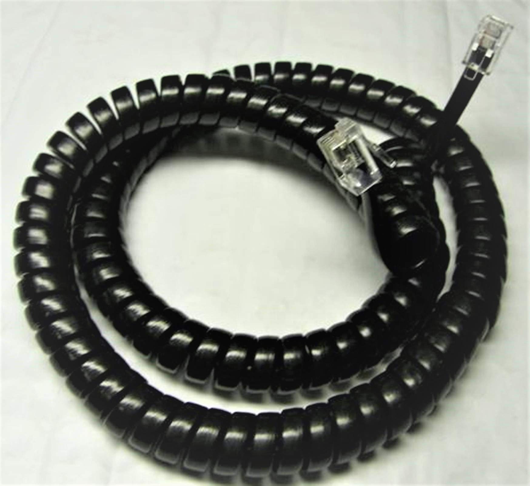 Shoretel Ip Black 12Foot Handset Cord   18 Inches Long / 12 Foot When Stretched