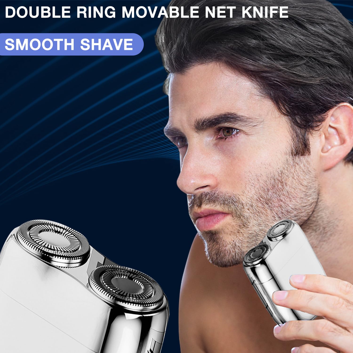 New Model Mini Dual Head Electric Shaver, Upgrade Pocket Shaver, Washable Double Head Razor, Usb Electric Mini Portable Razor, R