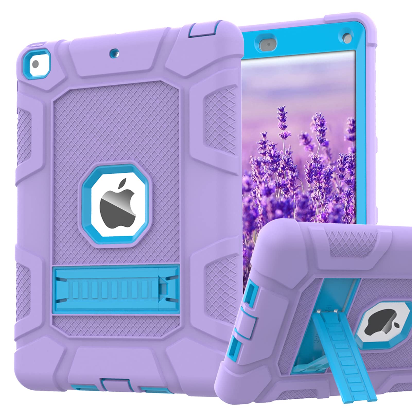 Rantice Ipad 6Th/5Th Generation, Air 2 Case, Shockproof Rugged Cover With Kickstand For 9.7'' A1893/A1954/A1822/A1823 Tablets