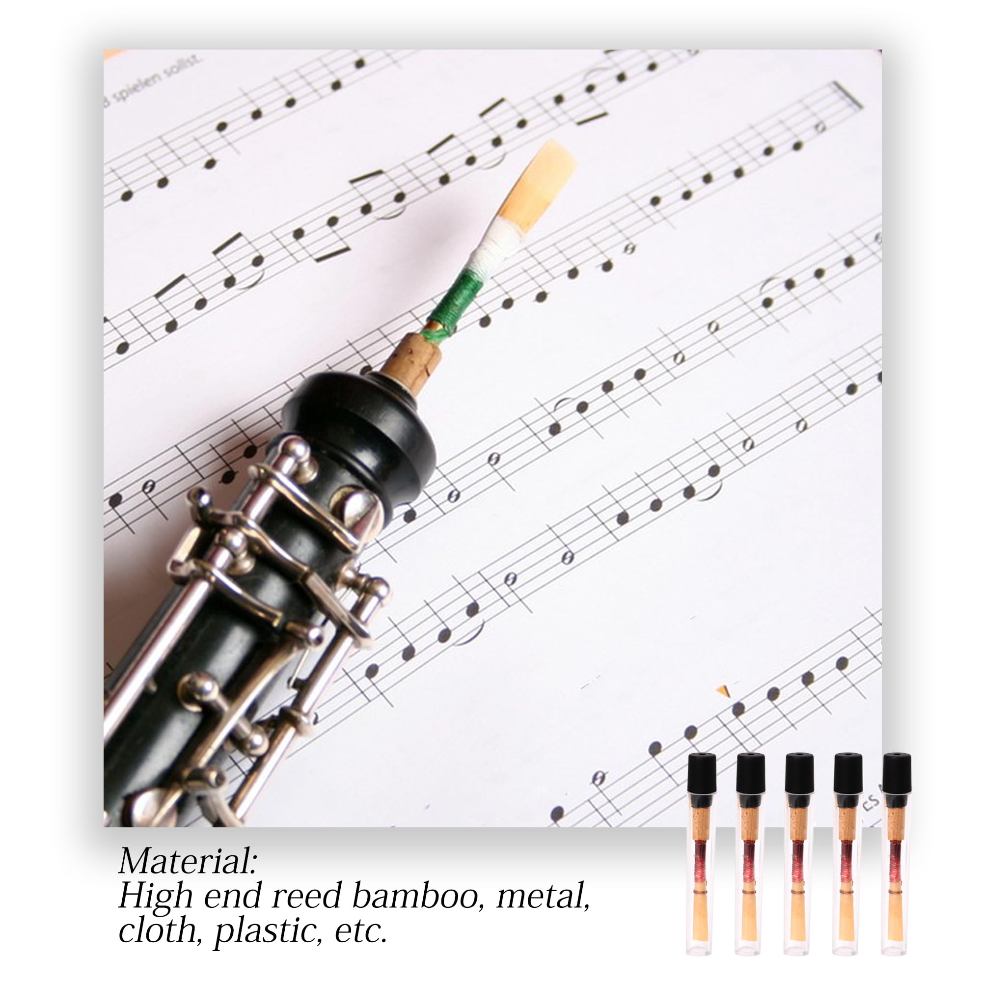 Bstinay 5Pcs Oboe Reeds Bamboo Material Oboe Reedswoodwind Instruments Accessories German Style