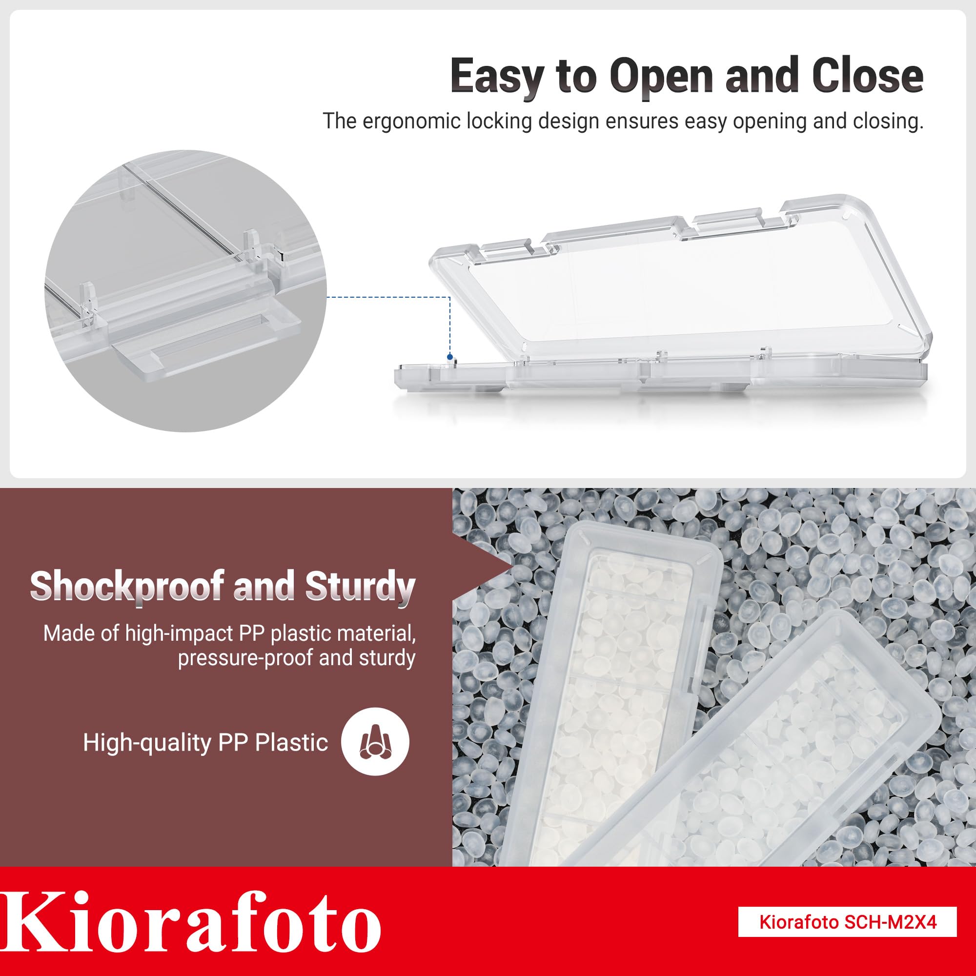 4 Pack Clear Plastic M.2 2280 2260 2242 2230 Ssd Case, Portable M.2 Nvme Ssd Case Protective Box M.2 2280 Holder Storage With La