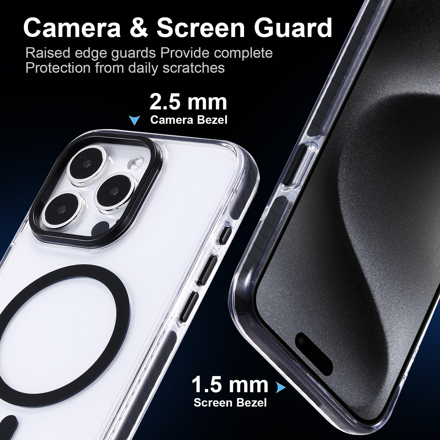 Yzoiko Strong Magnetic Case For Phone 15 Pro [10Ft Military Grade Protection] Compatible With Fit Magsafe Shockproof Slim Thin C