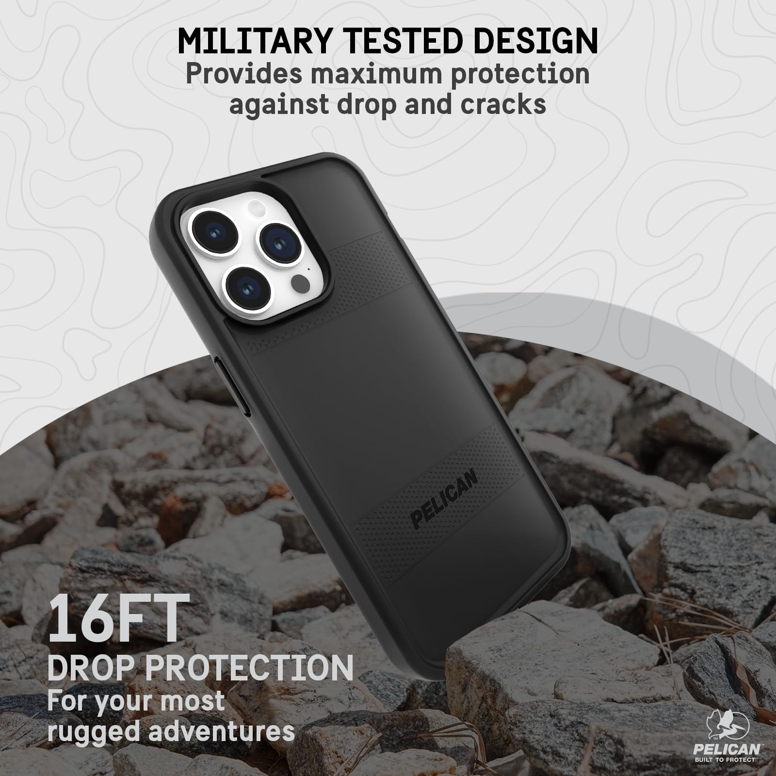 Pelican Protector 6.7'' Apple Iphone 15 Pro Max Case | Compatible With Magsafe | 16Ft Mil Std Drop Protection | Magnetic Chargin