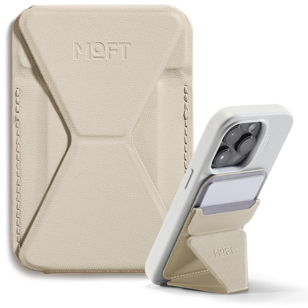 Moft Magnetic Wallet Stand Compatible With Iphone 16/15/14/13/12 Series, Angle Adjustment & Magsafe Compatible Movas Phone Stand