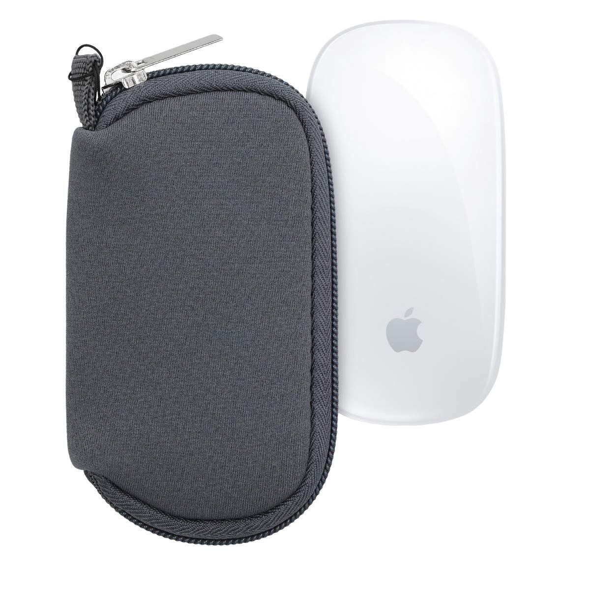 Kwmobile Neoprene Case Compatible With Apple Magic Mouse 1/2   Case For Mouse Soft Pouch Carry Bag   Grey