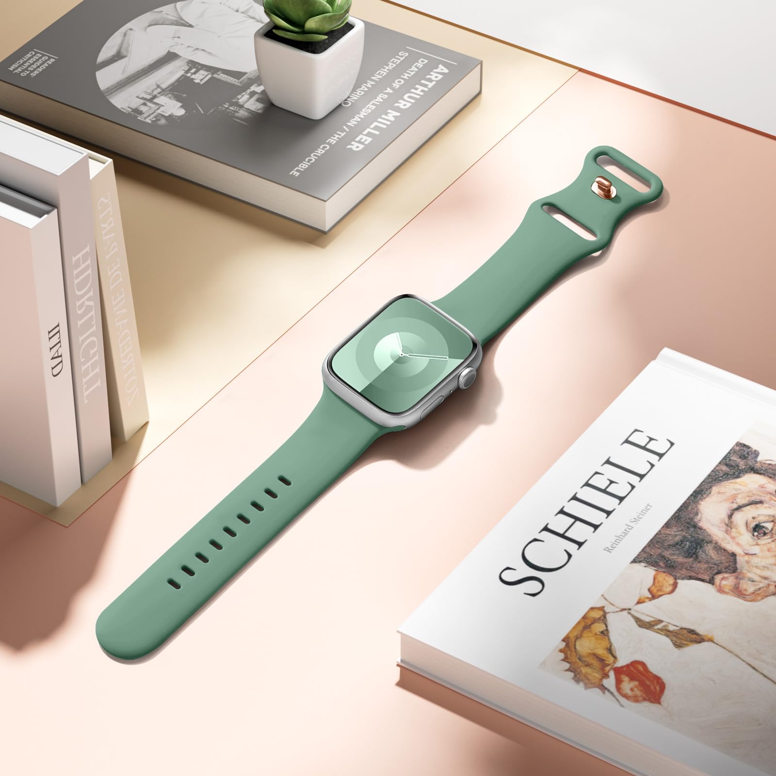 Daqin Sport Band Compatible With Apple Watch Band 41Mm 40Mm 38Mm 42Mm 44Mm 45Mm 46Mm 49Mm Women, Soft Silicone Waterproof Replac