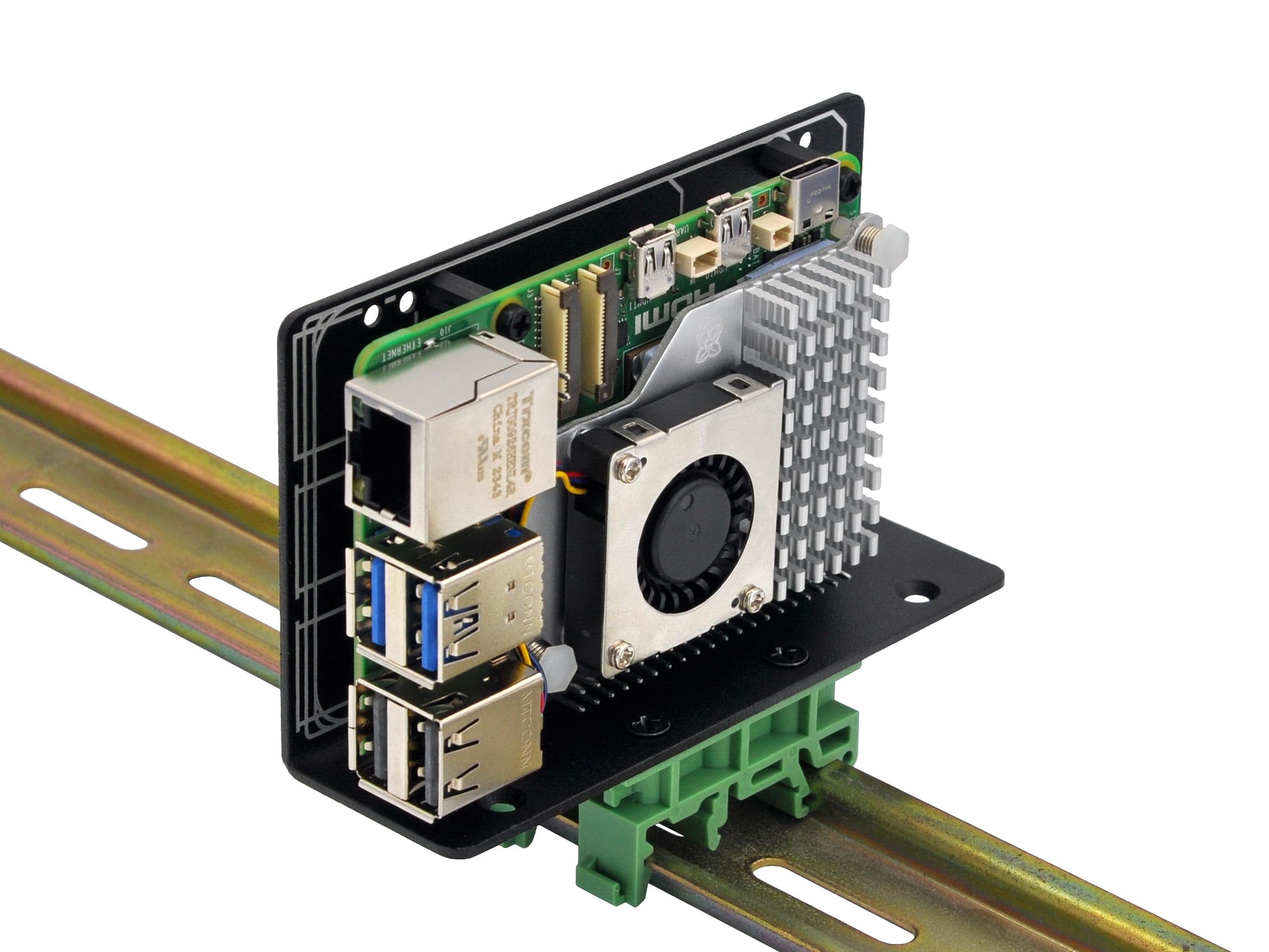 Din Rail Mount Bracket For Raspberry Pi 1A+ 1B+ 2B 3B 3B+ 4B Zero, Uno Mega 2560 Beaglebone Black