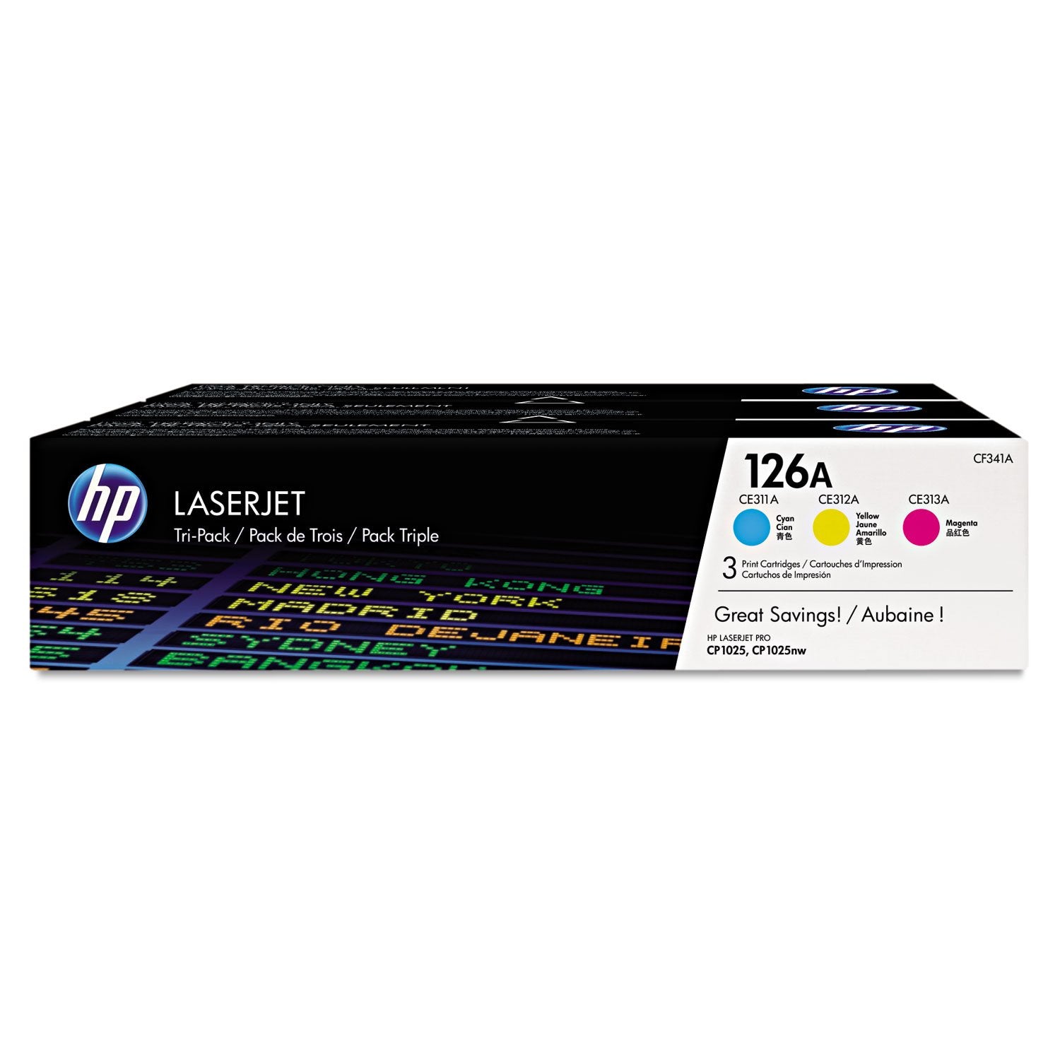 Hp 126A Cyan, Magenta, Yellow Toner Cartridges (3 Pack) | Works With Hp Laserjet Pro 100 Color Mfp M175 Series, Hp Laserjet Pro