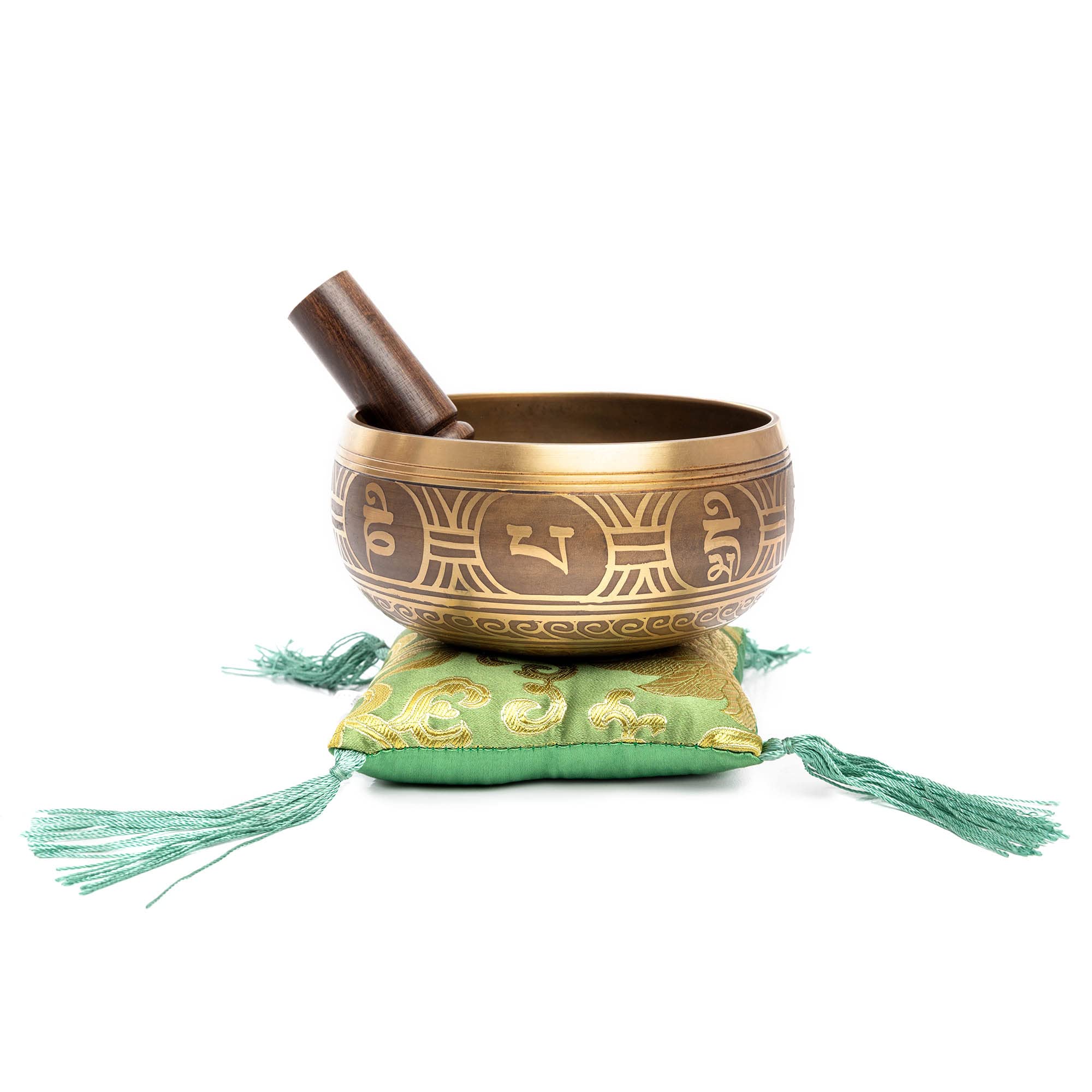 Tibetan Singing Bowl Set   Easy To Play Authentic Handcrafted For Meditation Sound Bowl Chakra Yoga Healing 4 Inches By Himalaya