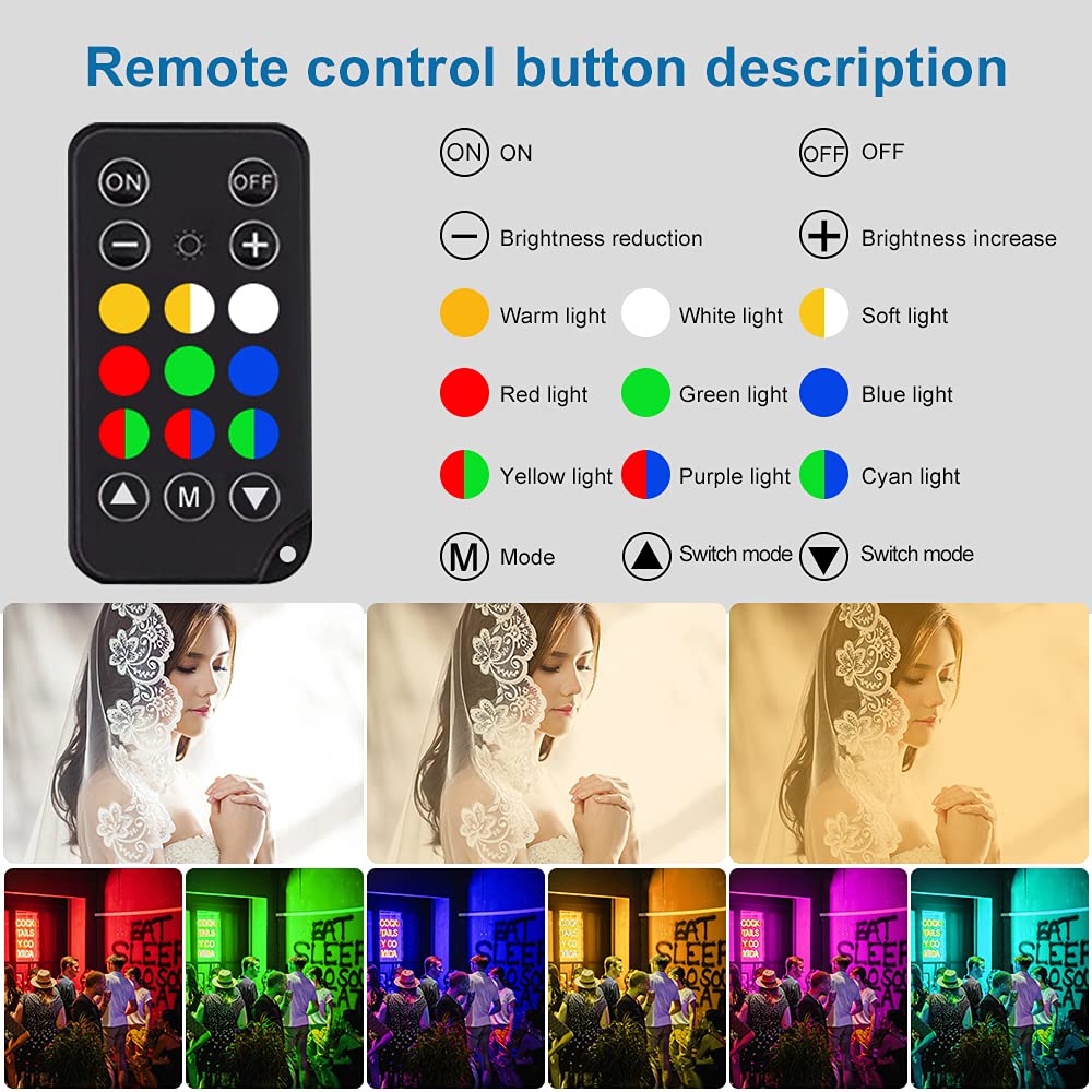 Led Light Sticks Rgb Light Wand, Photography Light Stick Led Video Lighting Kit 9 Color Modes, With 26.2'' To 78.7'' Tripods, Ad