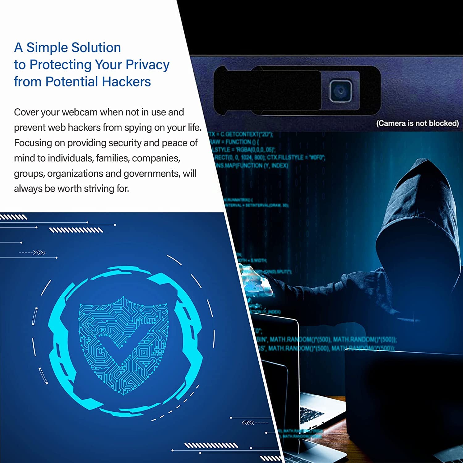 Shinyfx Webcam Cover Slide, 4 Pack Privacy Security Cover, Large Size For Laptop Desktop Pc Web Camera, Ultra Thin Privacy Shelt