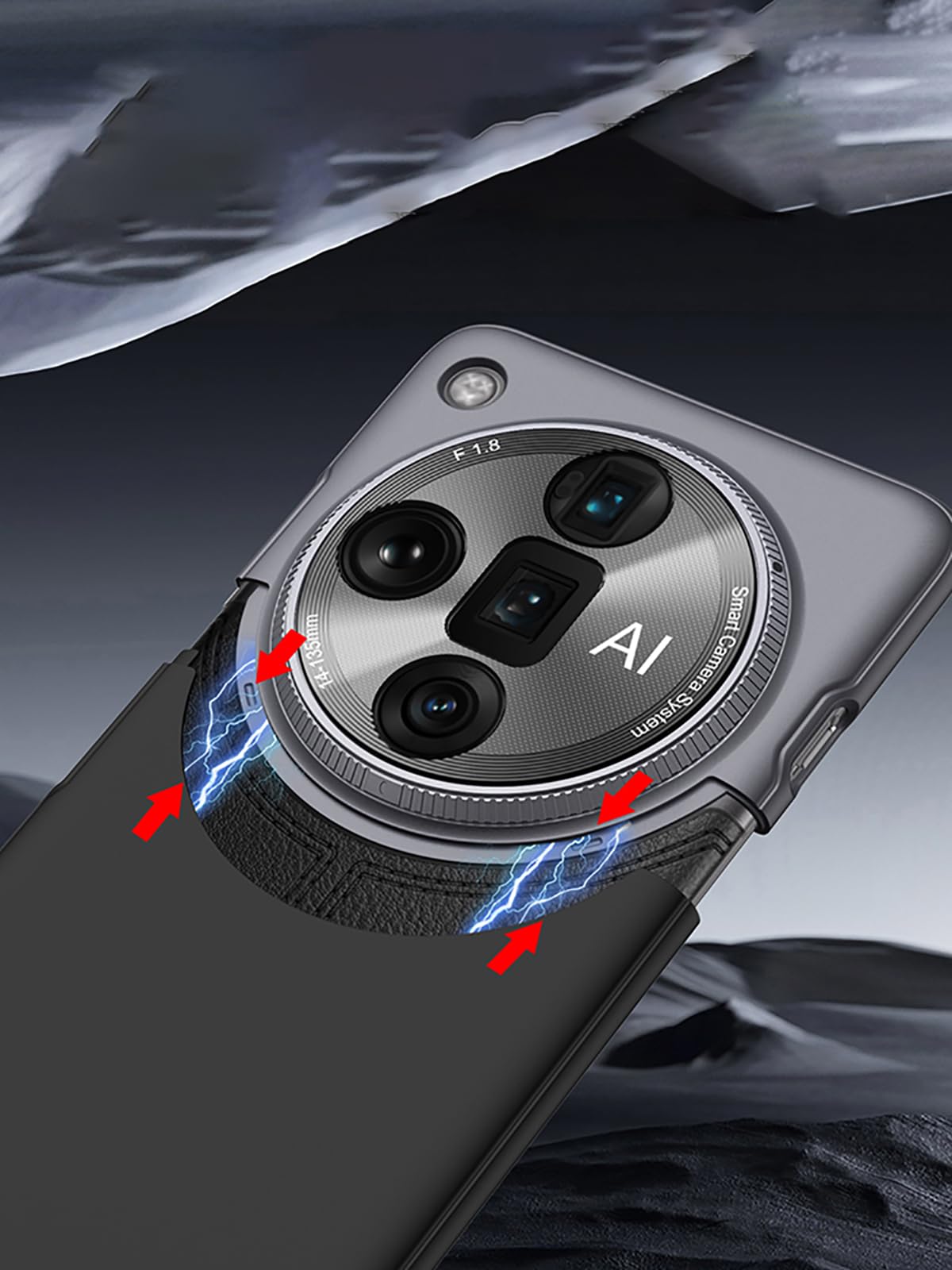 Coque Case Find X7 Ultra Phone Protective Cover Slim, Master Of Color Collision,Anti Drop, 360 Full Coverage,Wireless Charging C