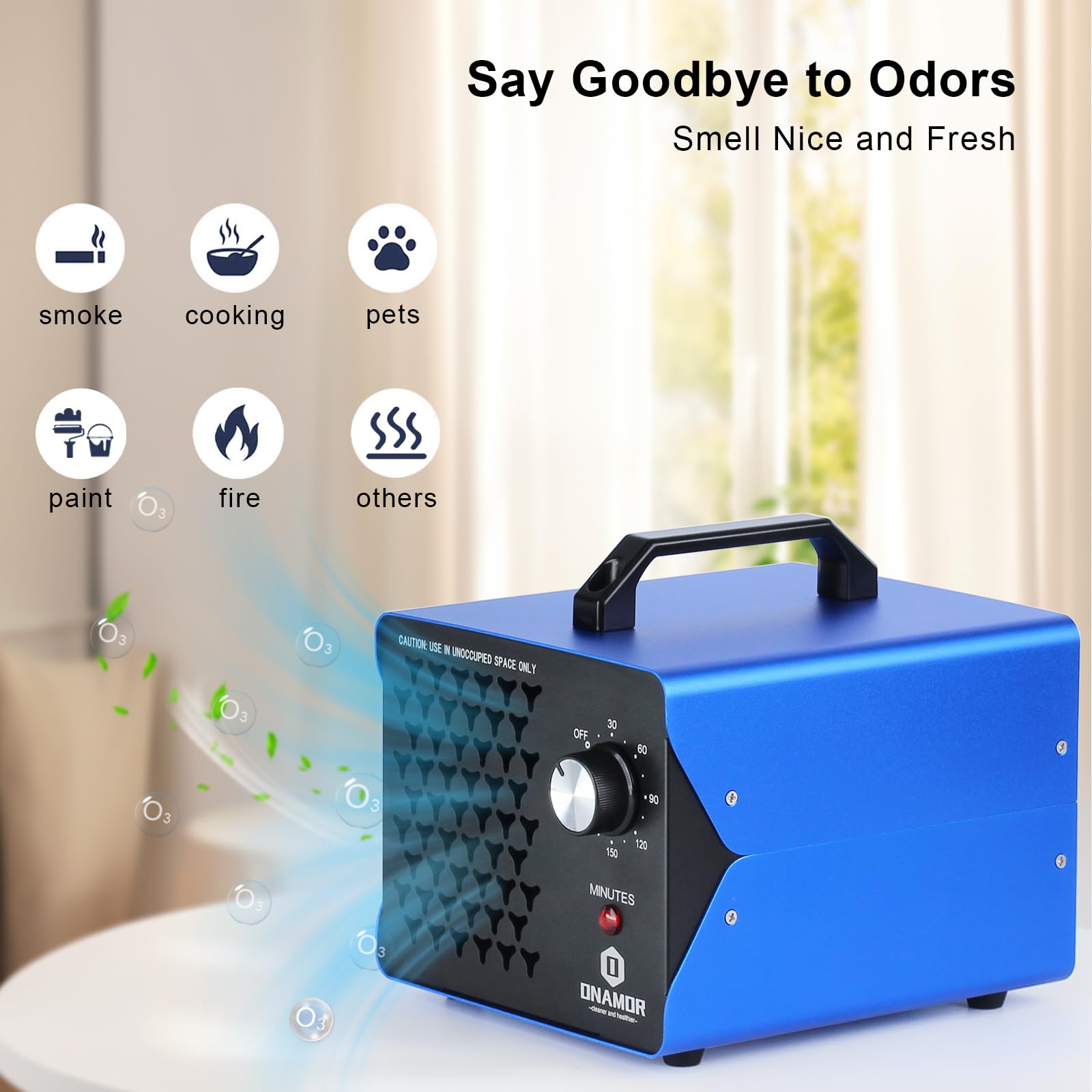 Onamor Ozone Generator 40,000Mg/H   Ozone Machine For Home, Smoke, Car, And Pet Room. (Suitable For Area Of 7,000 Square Feet)