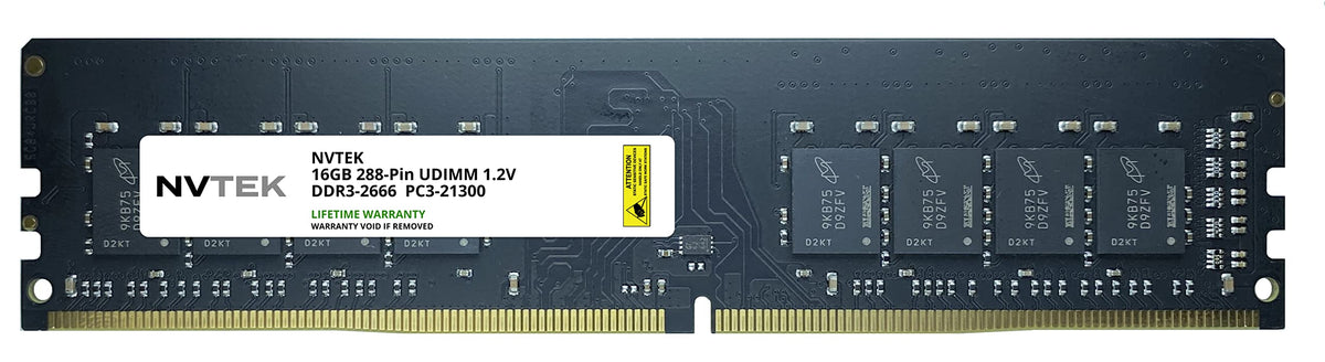 Nvtek 16Gb (1X16Gb) Ddr4 2666Mhz Pc4-21300 Udimm 2Rx8 1.2V Cl19 288-Pin Non-Ecc Unbuffered Desktop Pc Computer Memory