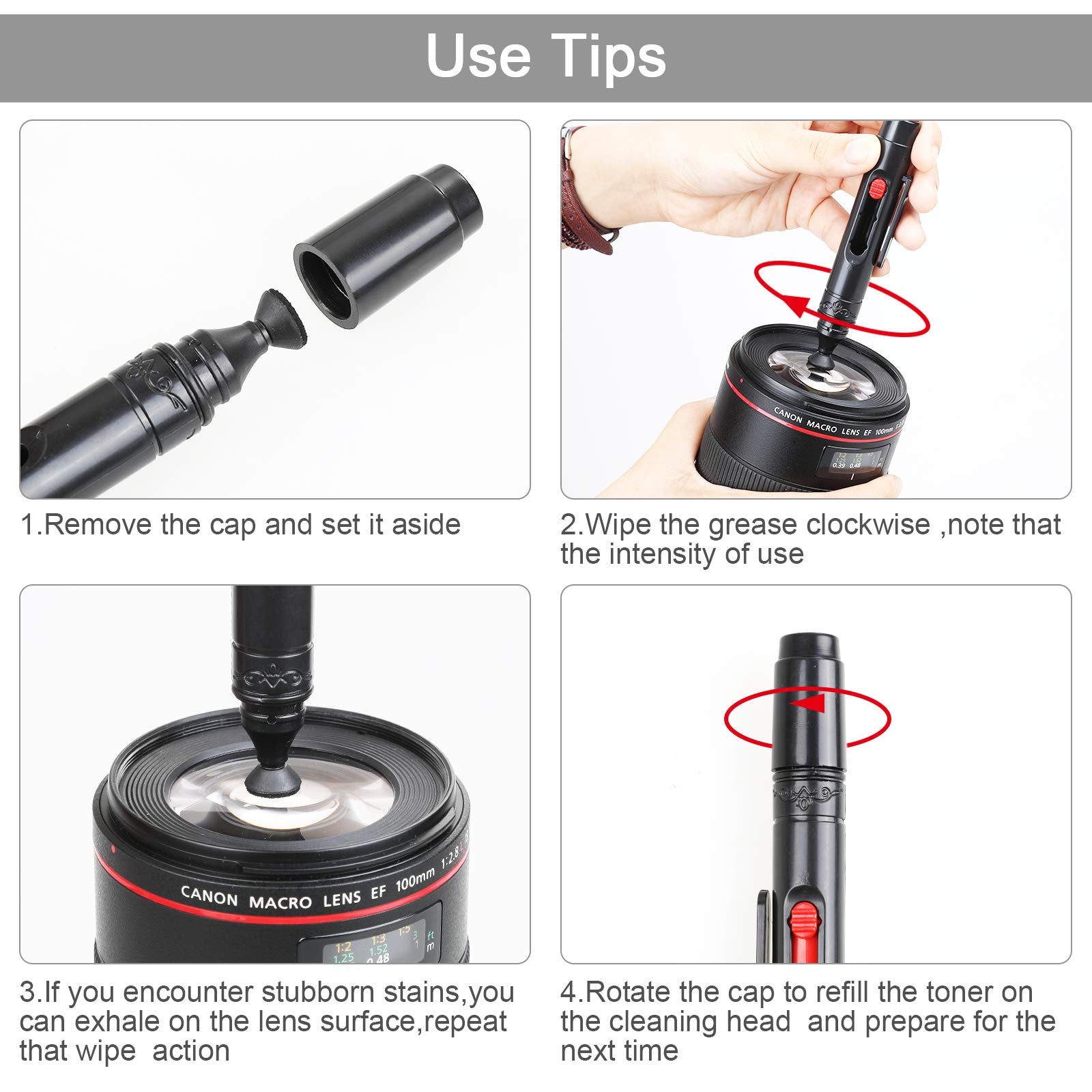 18 In 1 Professional Camera Cleaning Kit For Most Dslr Cameras (Canon, Nikon,Sony), With Air Blower/Cleaning Pen/Detergent/Clean