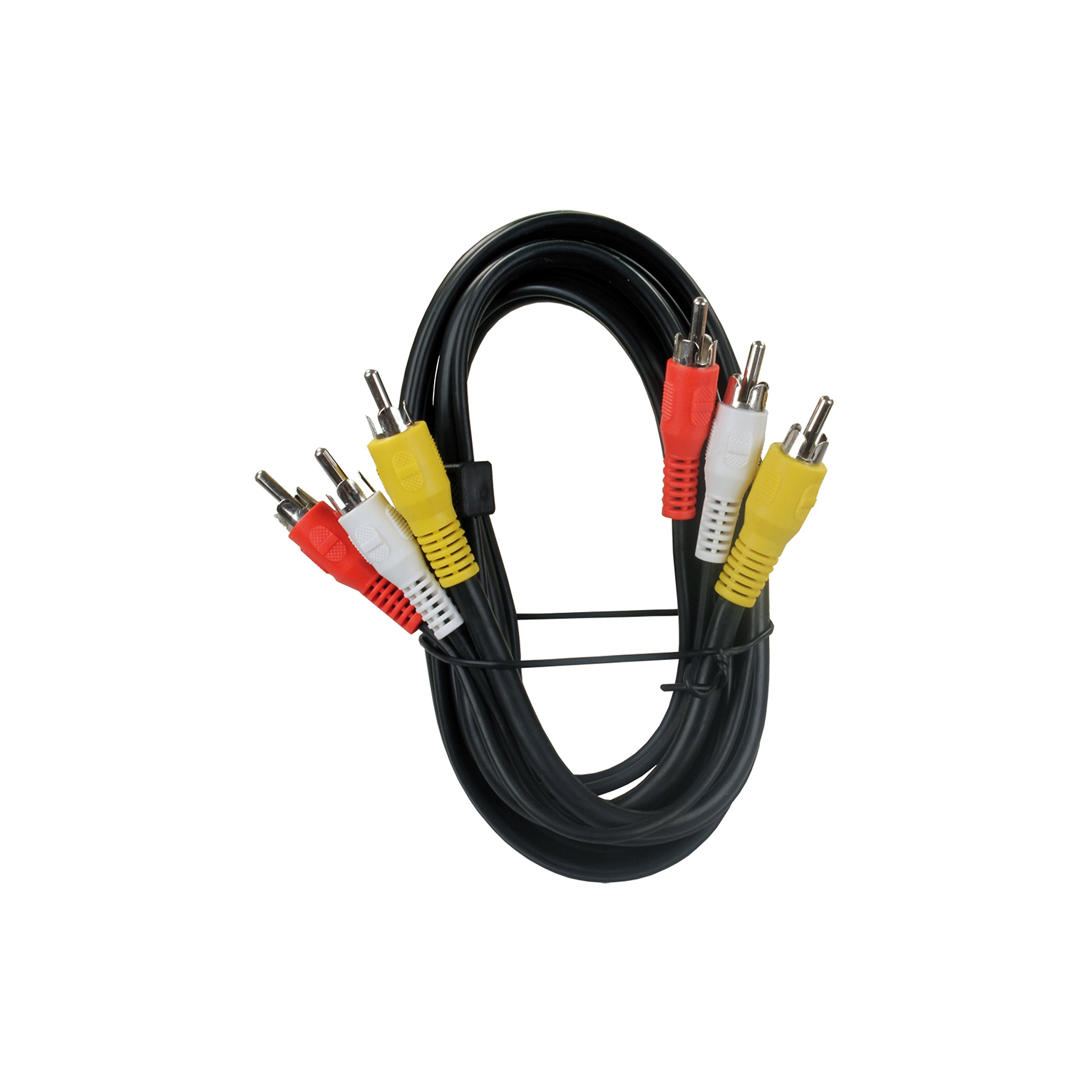 Jr Products 47935 Rca/Av Tri Cable Jumper   6'