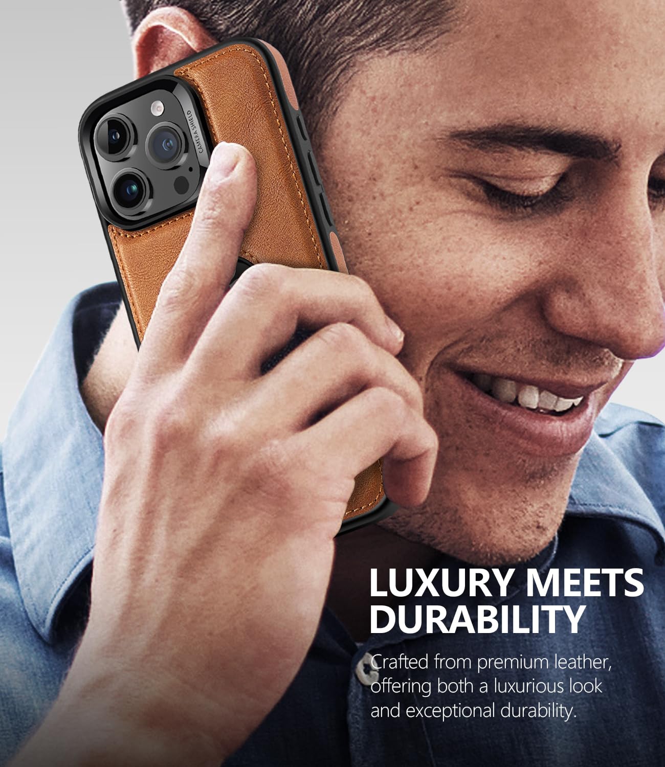 Wtcase Strong Magnetic For Iphone 16 Pro Max Case Leather,[Compatible With Magsafe], Slim Adjustable Kickstand Phone Case For Ip