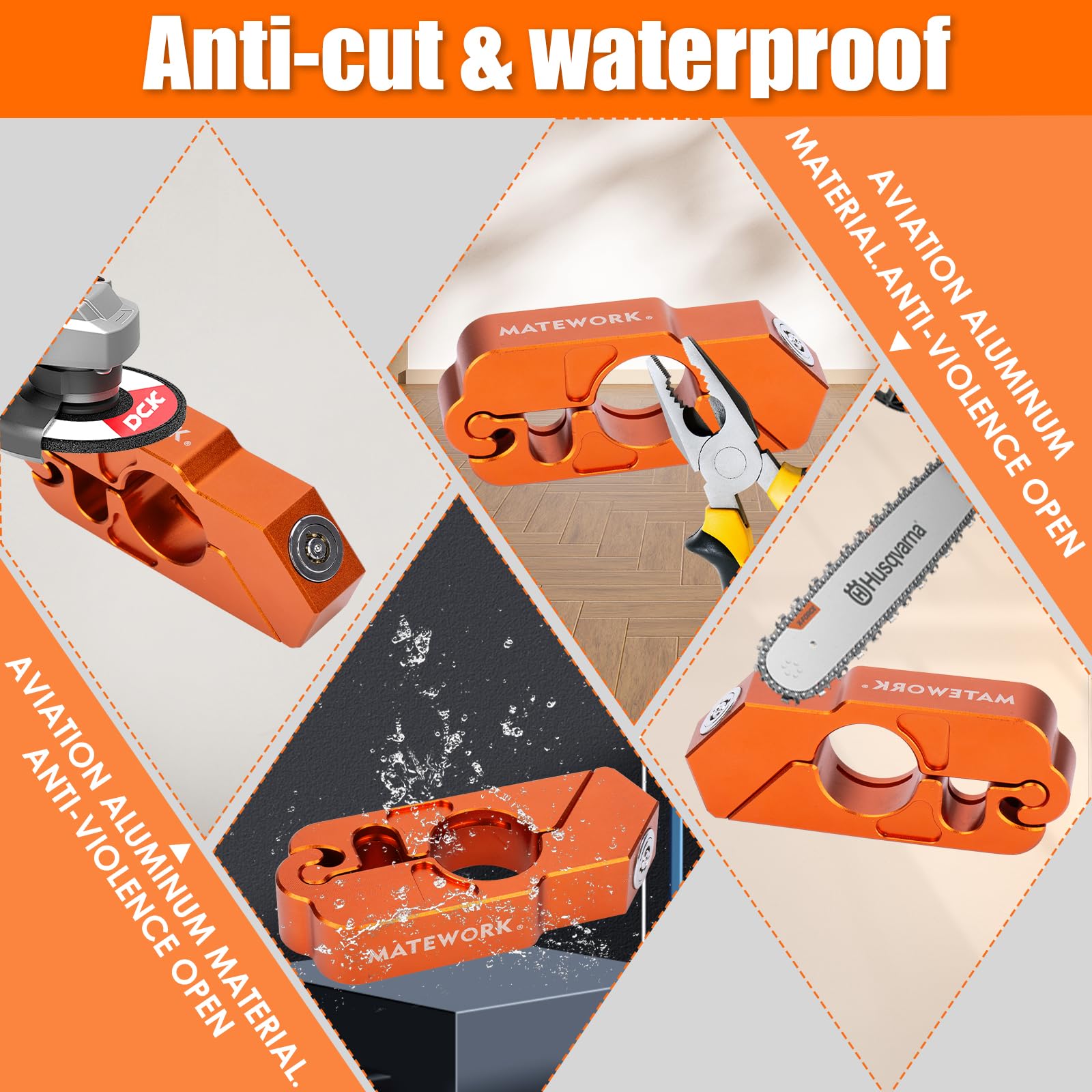 Matework Motorcycle Lock Anti Theft Heavy Duty, Motorcycle Handlebar & Brake Lock With Helmet Lock, Bike Lock, Universal For All