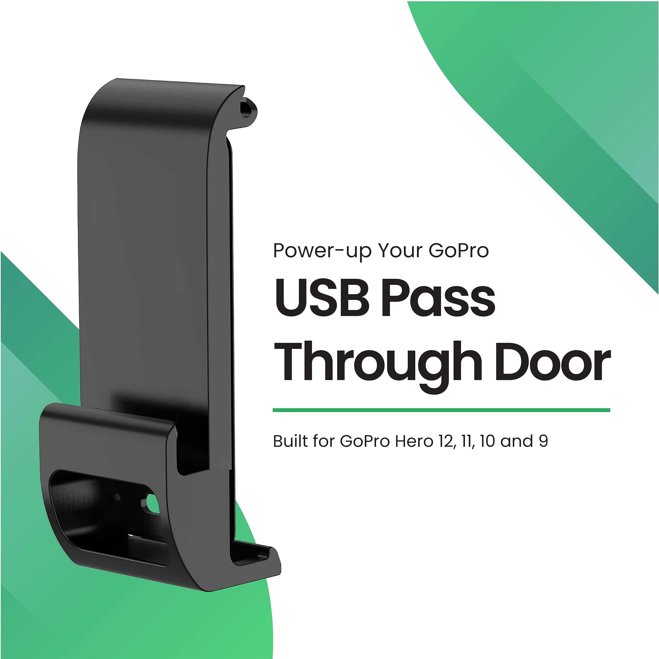 Yolotek Presents: Genuine Weather Resistant Usb Pass Through Door For Gopro Hero 12, 11, 10 & 9. Add External Power To Go Pro Ca