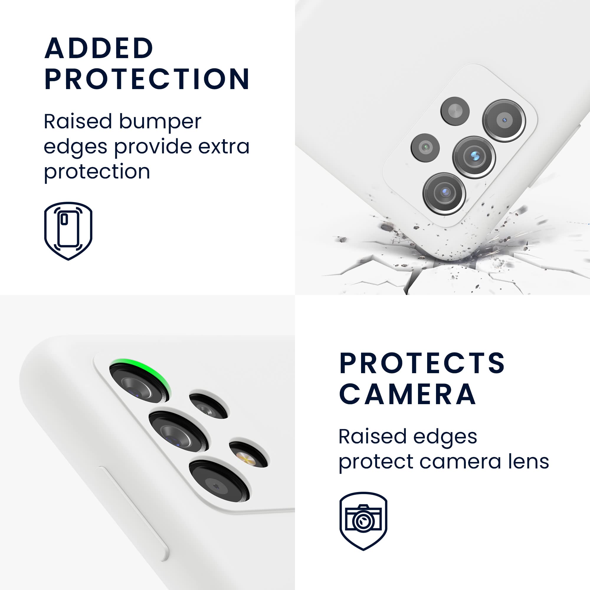 Kwmobile Case Compatible With Samsung Galaxy A52 / A52 5G / A52S 5G Case   Tpu Silicone Phone Cover With Soft Finish   White Mat